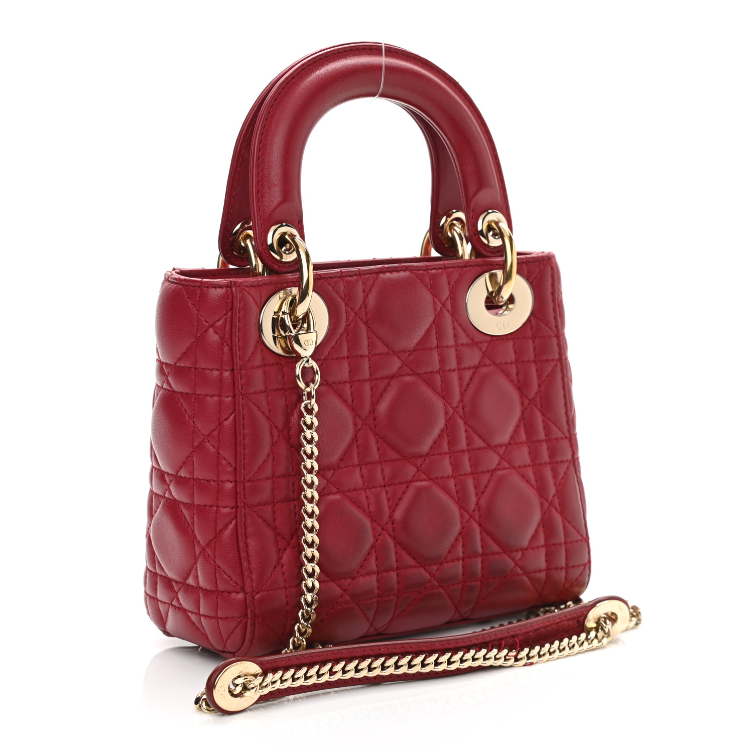 NMLambskin Cannage Mini Lady Burgundy