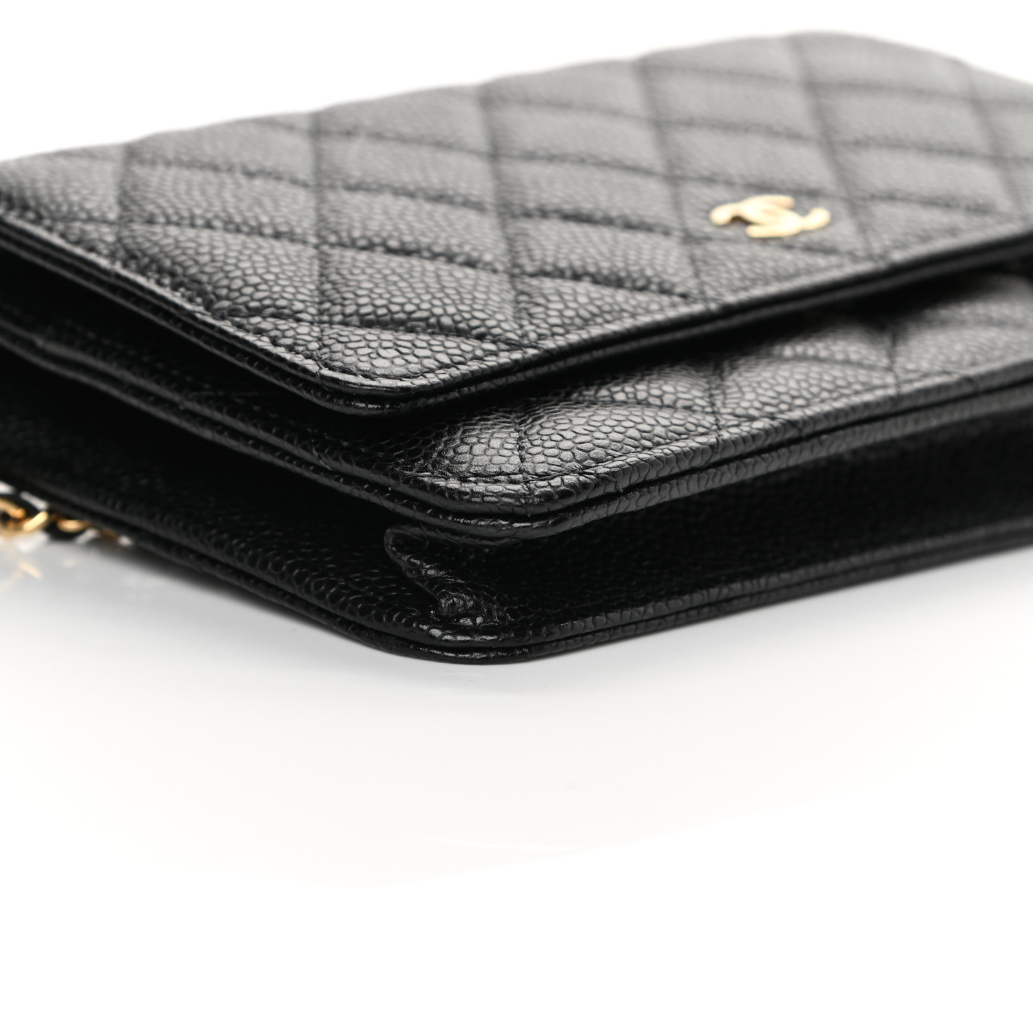 NMCaviar Quilted Wallet On Chain WOC Black