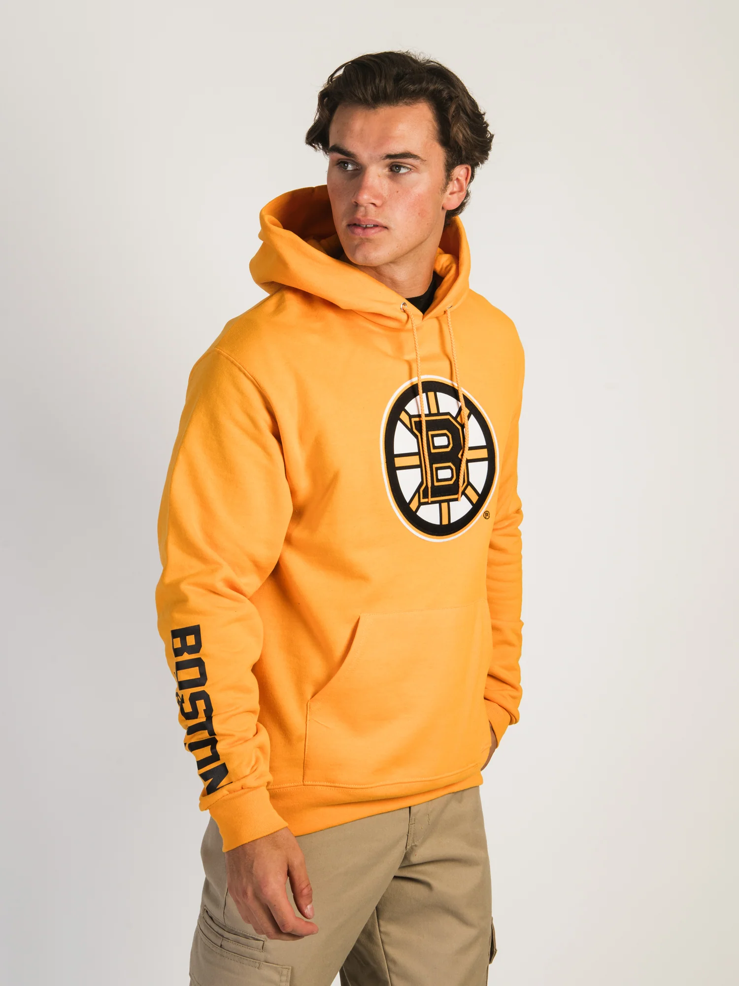 NMCHAMPION NHL BOSTON BRUINS CENTER ICE PULL OVER HOODIE