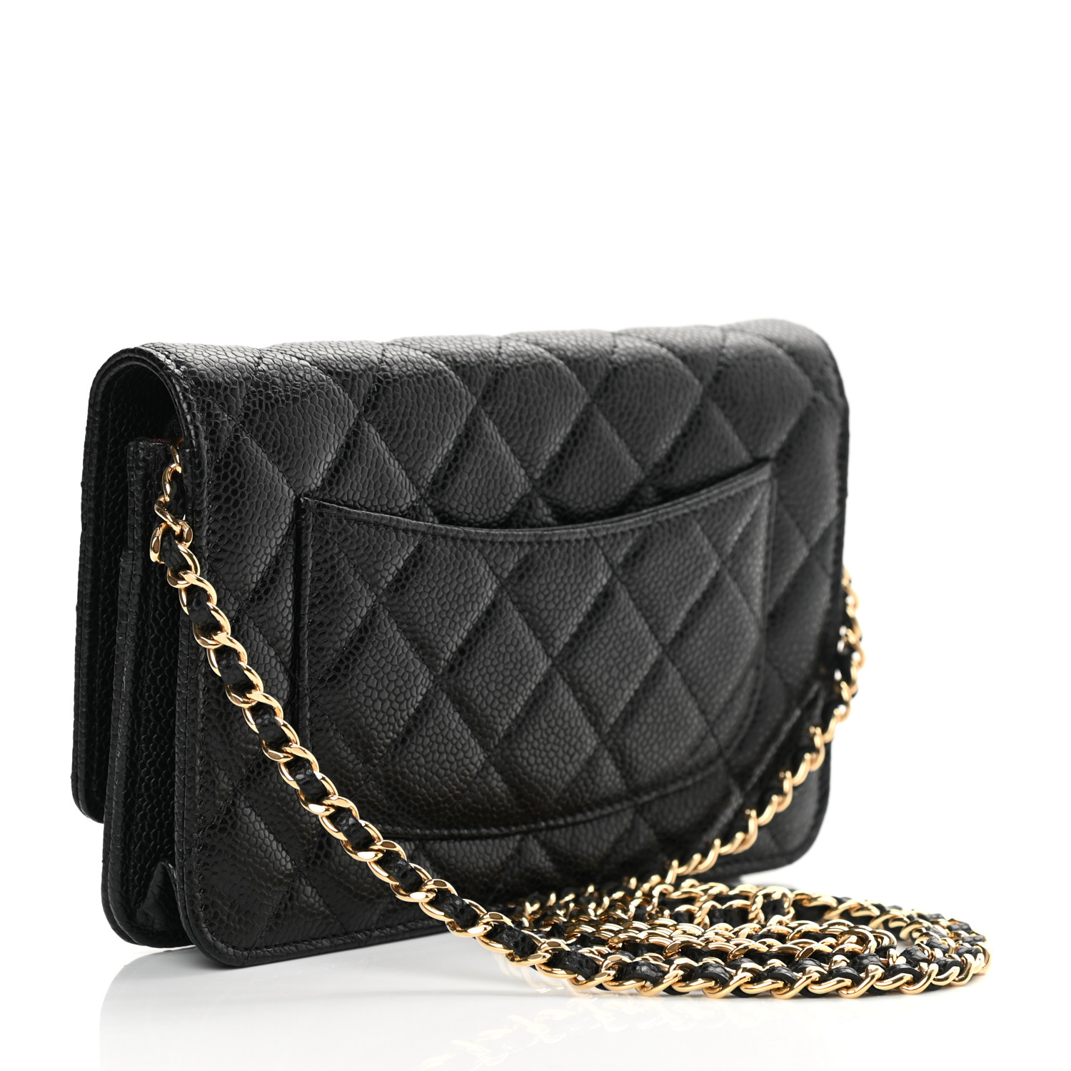 NMCaviar Quilted Wallet On Chain WOC Black