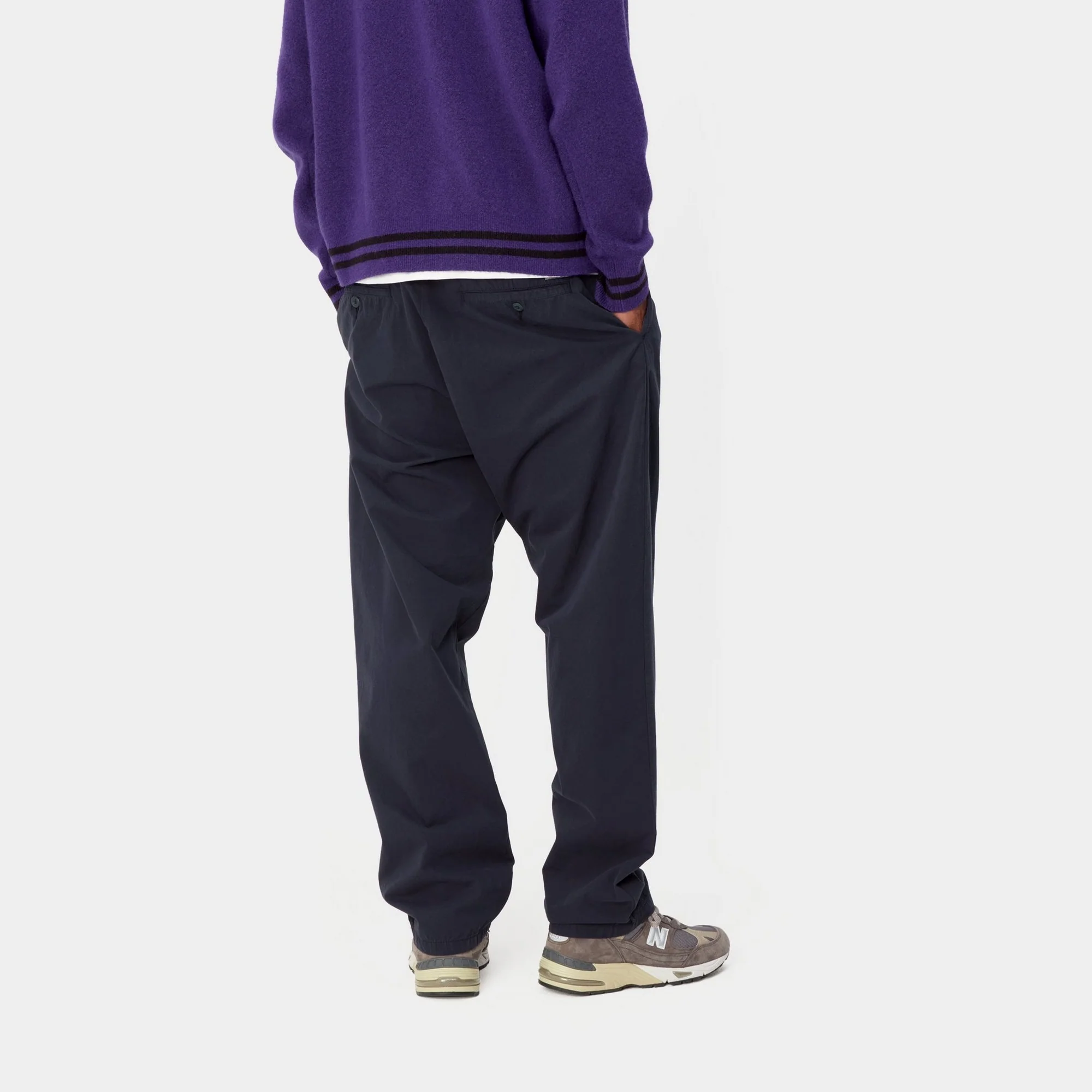 NMCalder Pant - Poplin | Dark Navy (garment dyed)