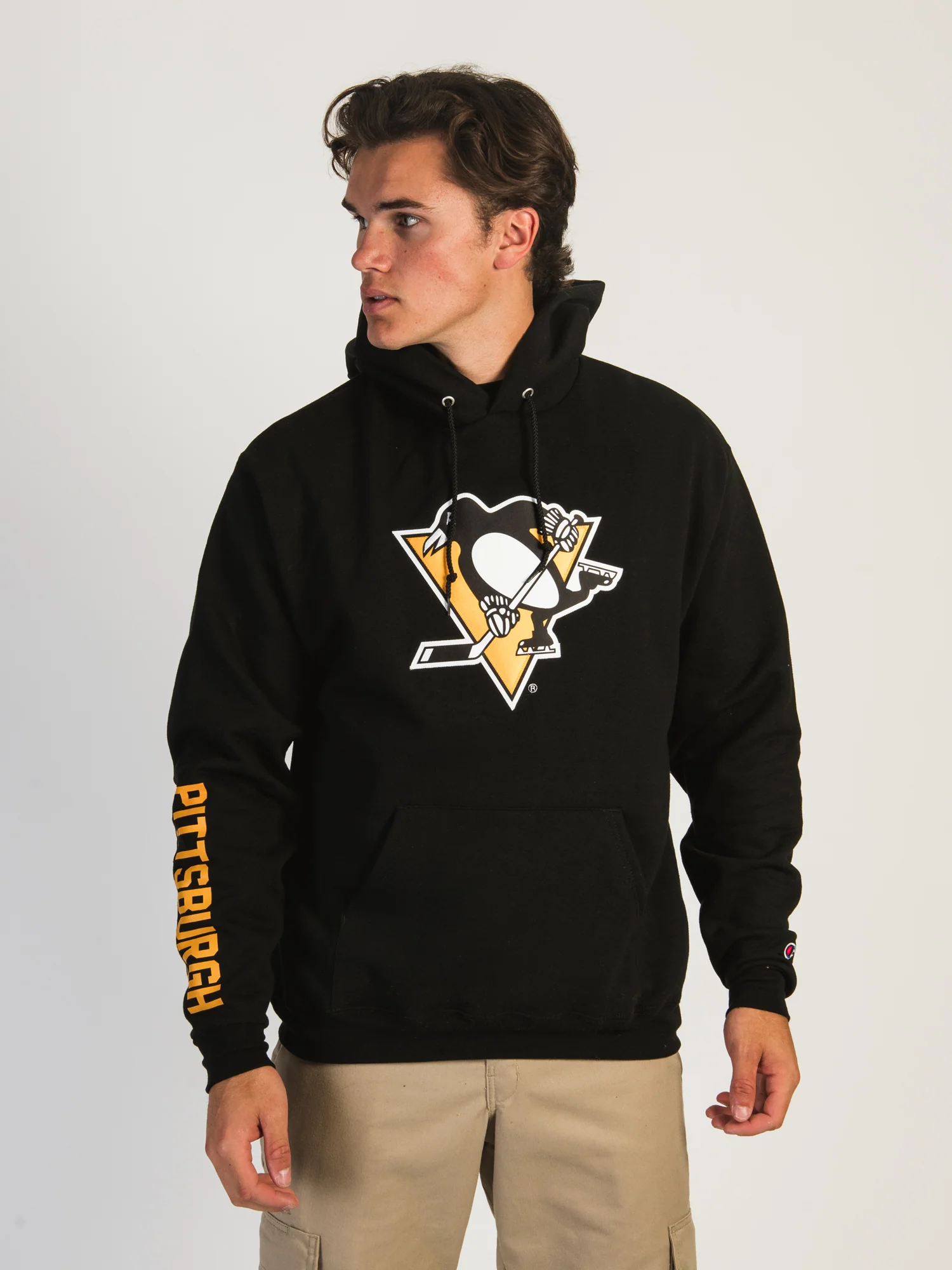 NMCHAMPION NHL PITTSBURG PENGUINS CENTER ICE PULLOVER HOODIE