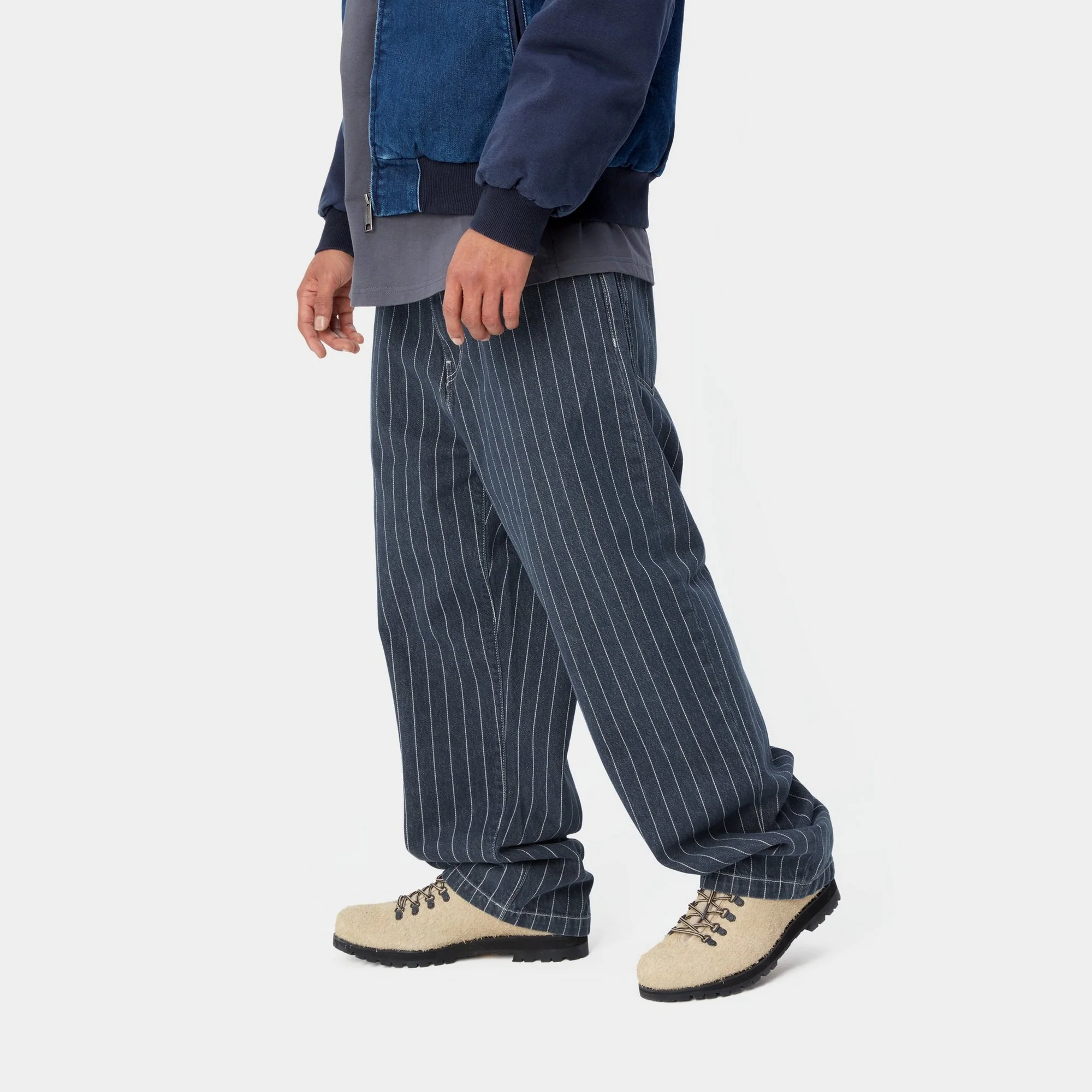NMOrlean Stripe Pant | Blue / White (stone washed)