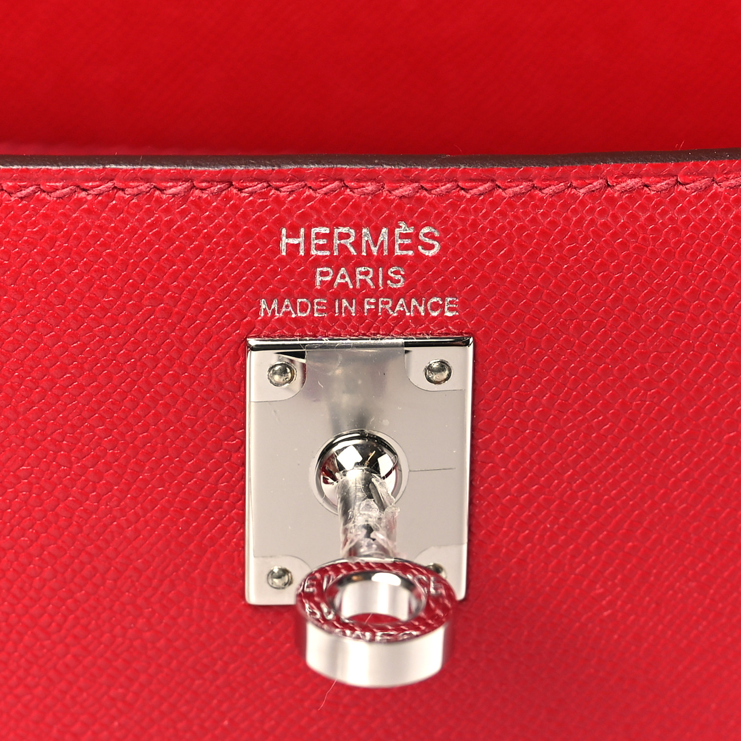 NMMadame Calfskin Verso Kelly Sellier 25 Rouge Piment Rose Shocking