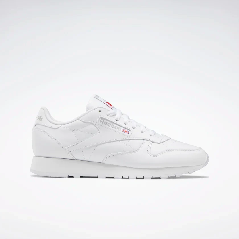 NMReebok Men's Classic Leather Shoes - Ftwr White / Pure Grey 3