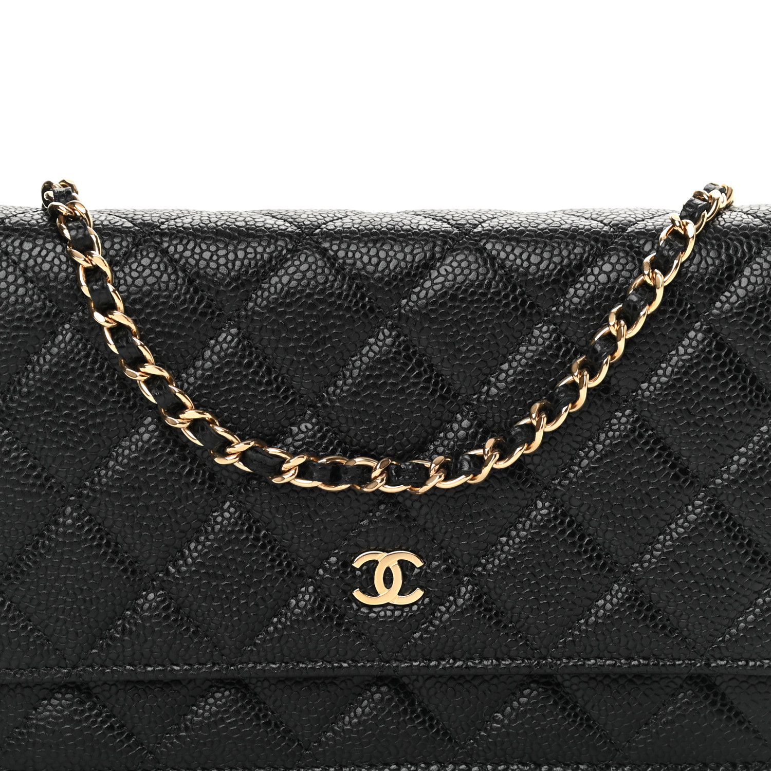 NMCaviar Quilted Wallet On Chain WOC Black