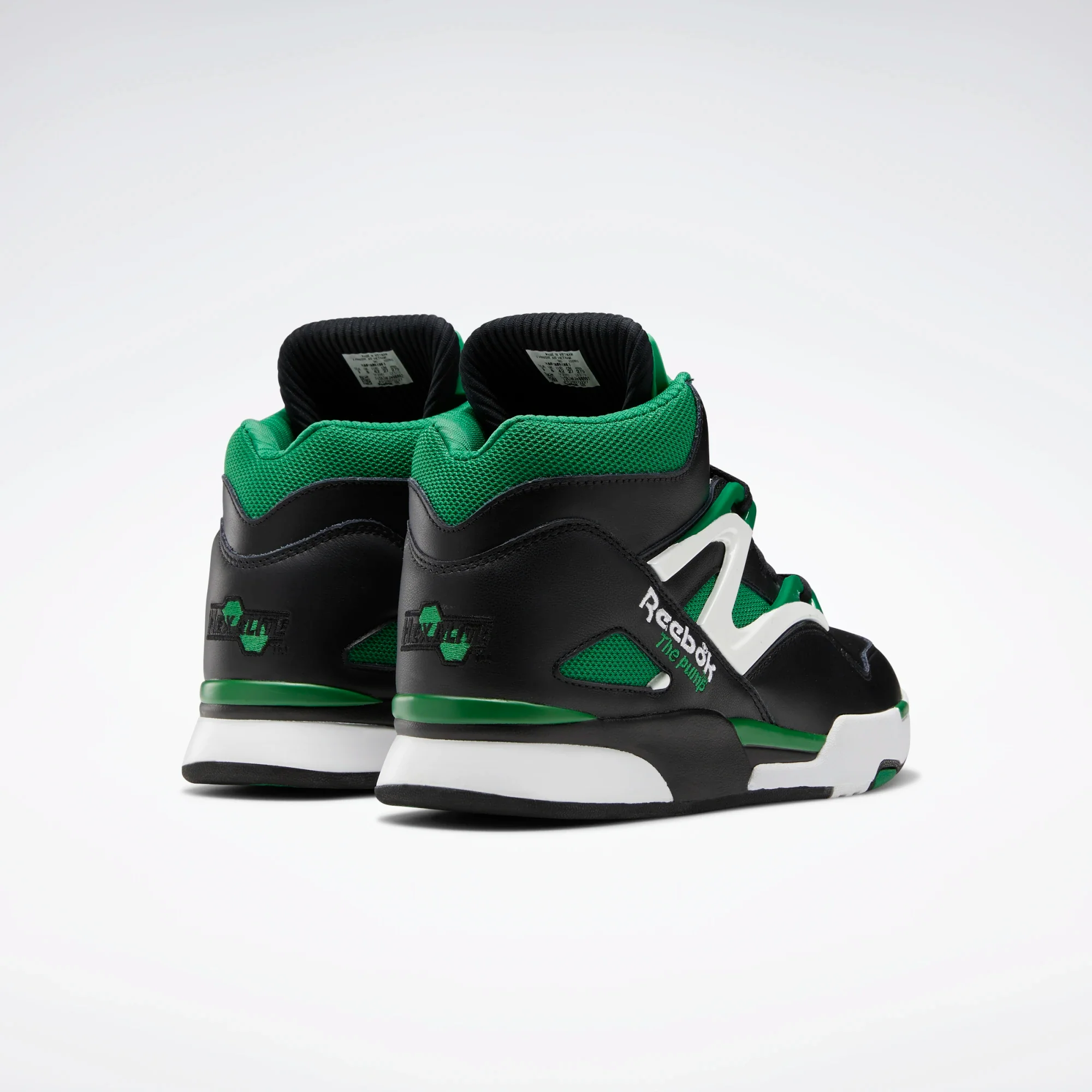 NMReebok Men's Pump Omni Zone II Shoes - Core Black / Glen Green / Ftwr White