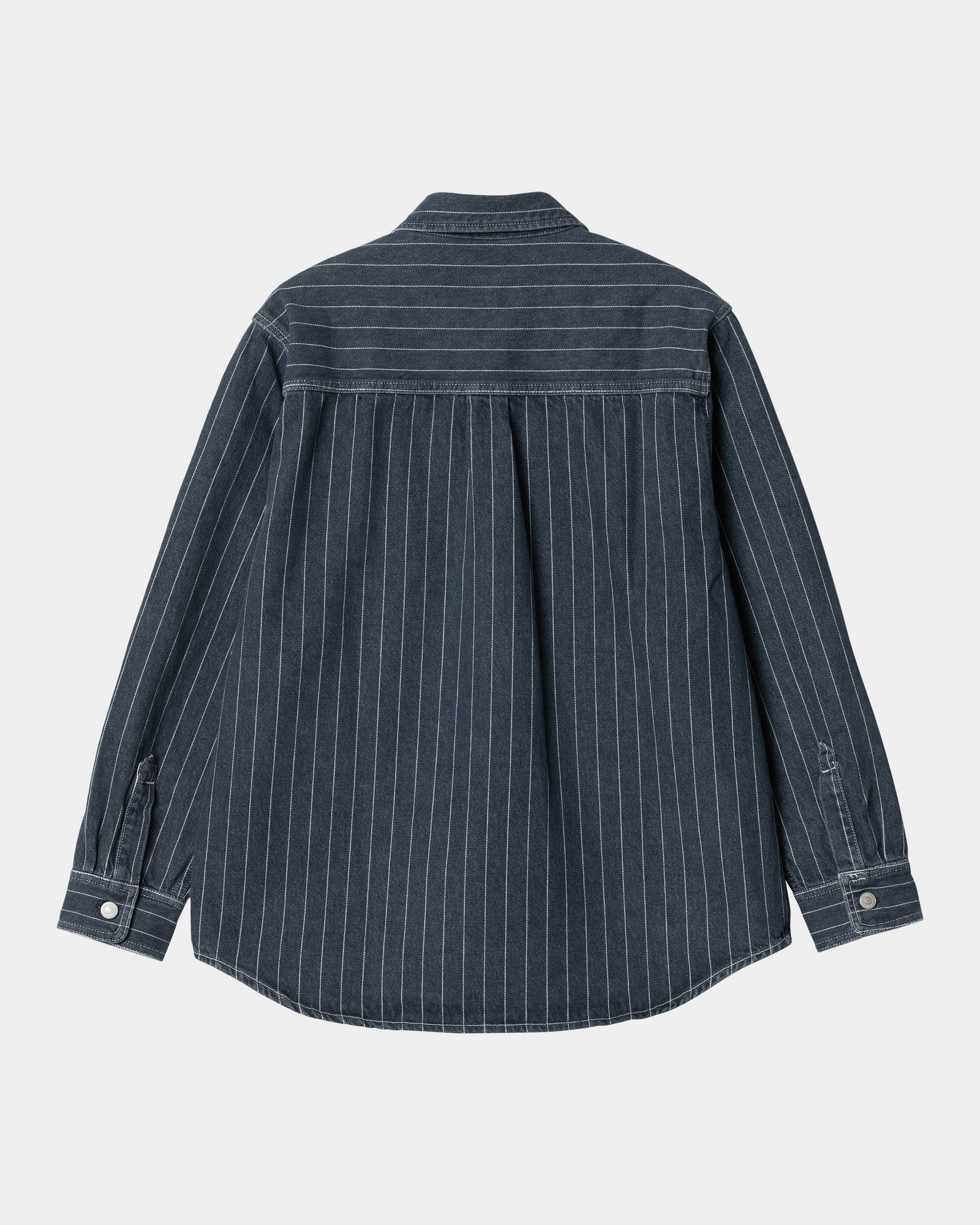 NMOrlean Stripe Shirt Jacket | Blue / White (stone washed)