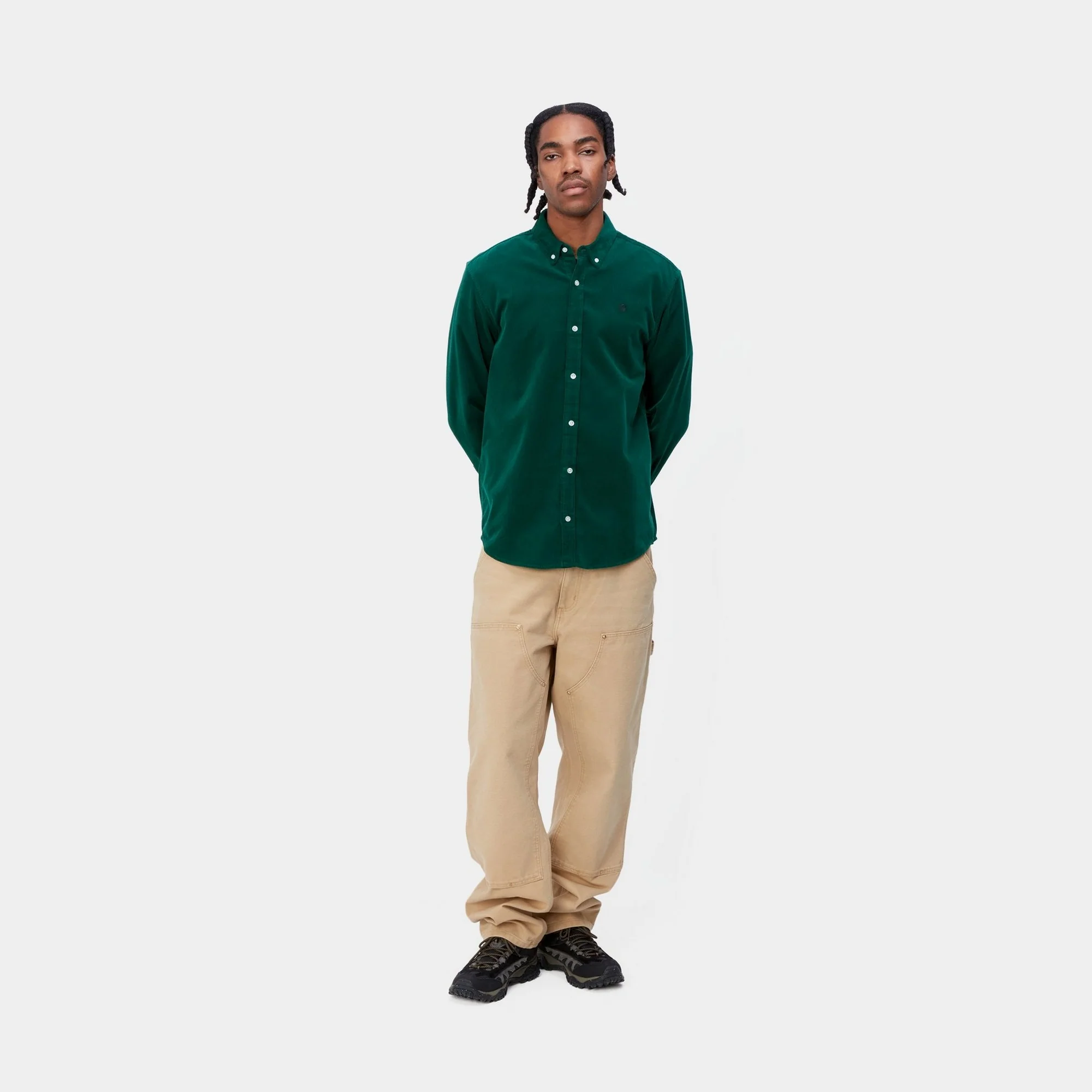 NMMadison Fine Cord Shirt | Chervil / Black
