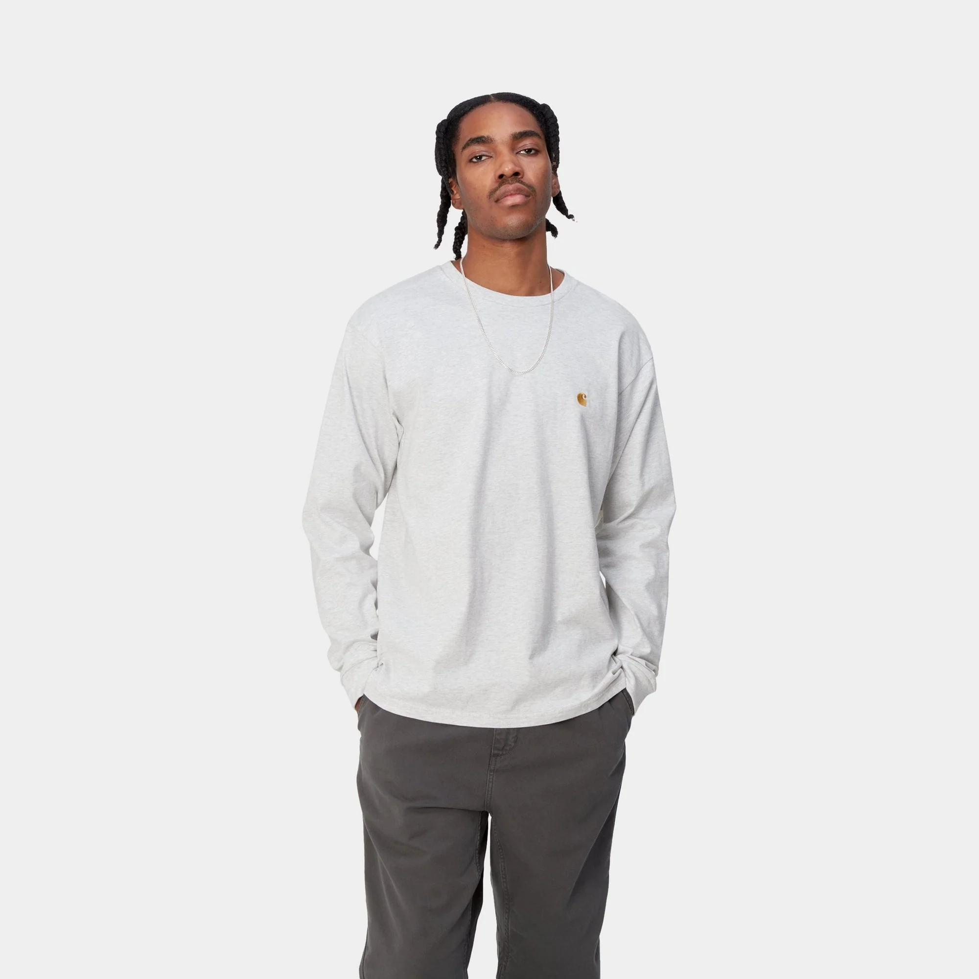 NMChase Long Sleeve T-Shirt | Ash Heather