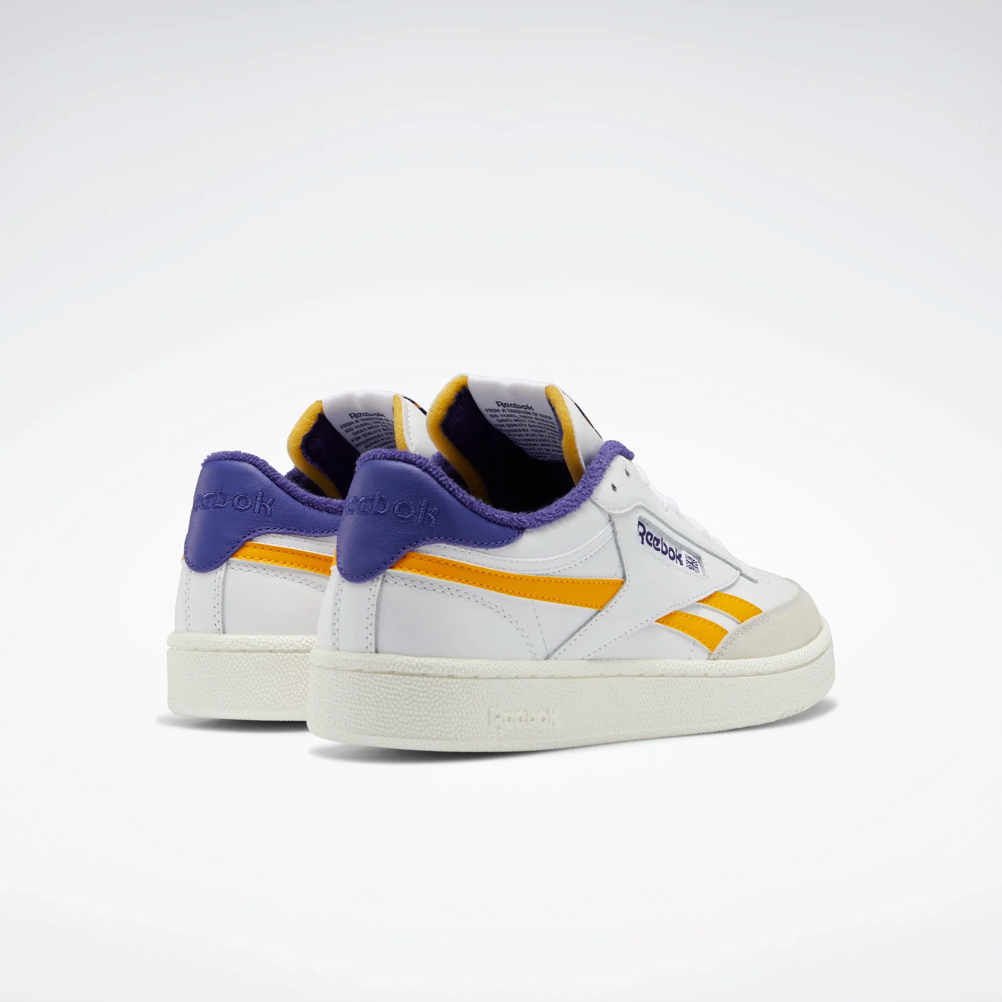 NMReebok Men's Club C Revenge Shoes - Cloud White / Collegiate Gold / Bold Purple