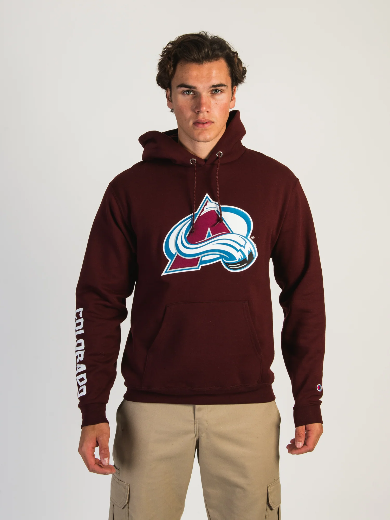 NMCHAMPION NHL COLORADO AVALANCHE CENTER ICE PULL OVER HOODIE