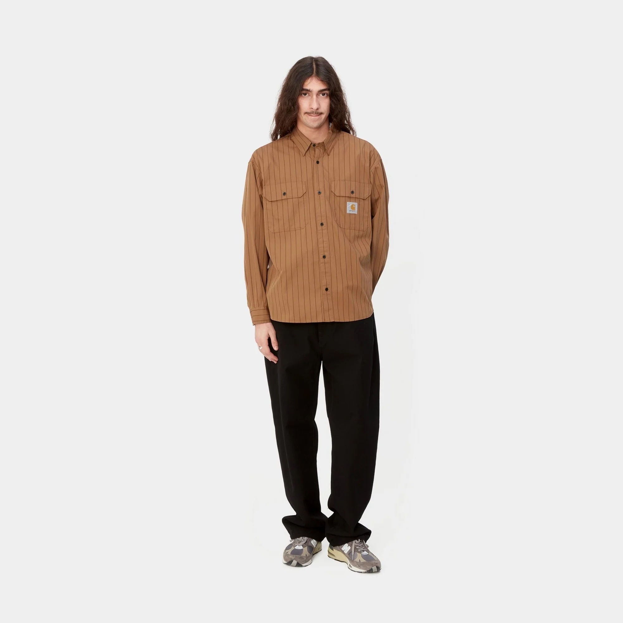 NMOrlean Stripe Shirt | Hamilton Brown / Black