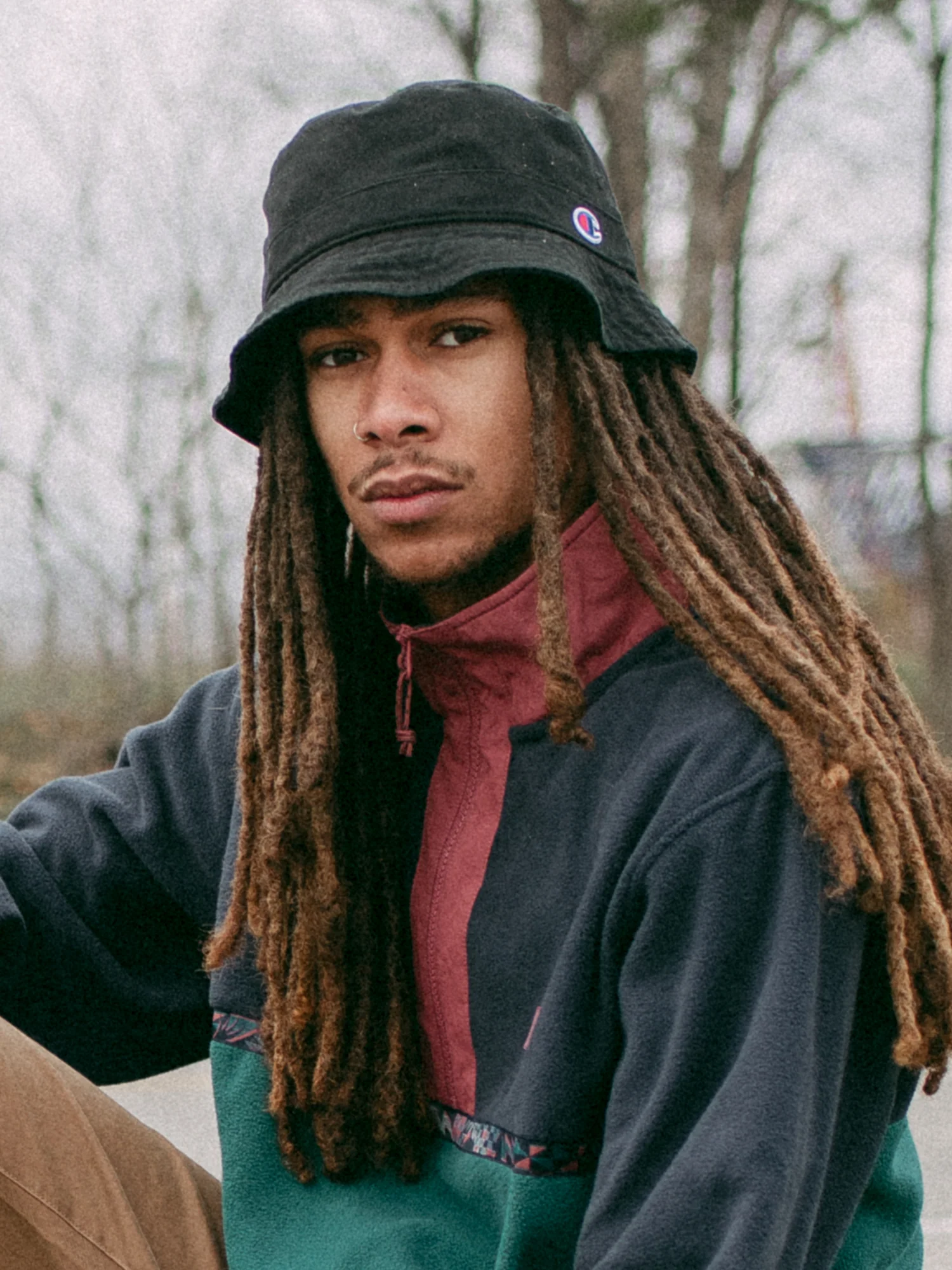 NMCHAMPION GARMENT WASHED RELAXED BUCKET HAT