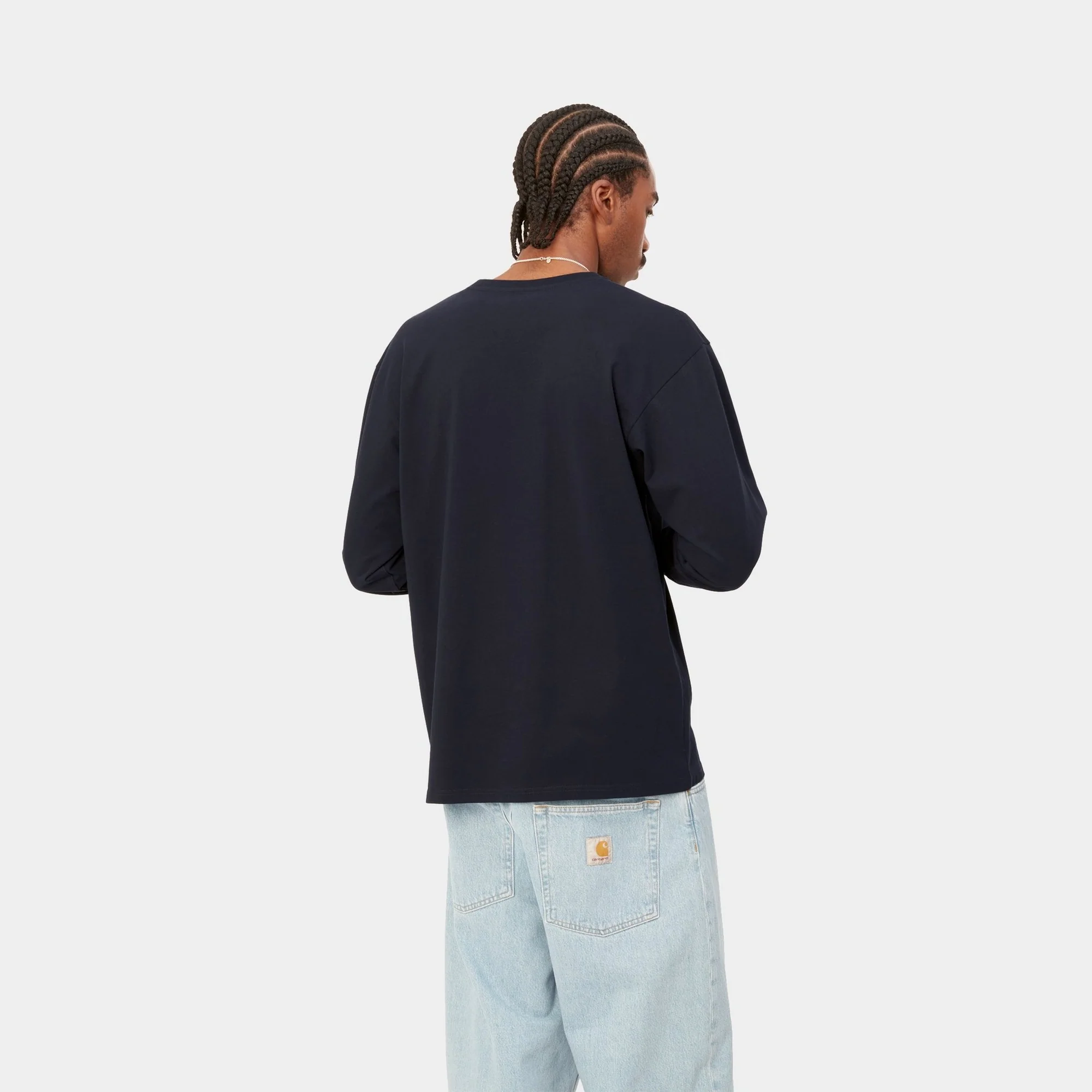 NMChase Long Sleeve T-Shirt | Dark Navy