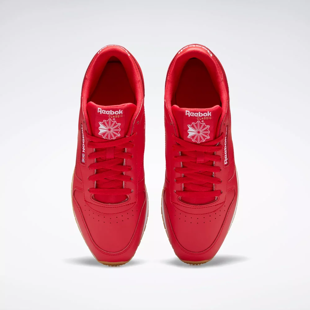 NMReebok Men's Classic Leather Shoes - Vector Red / Ftwr White / Rubber Gum