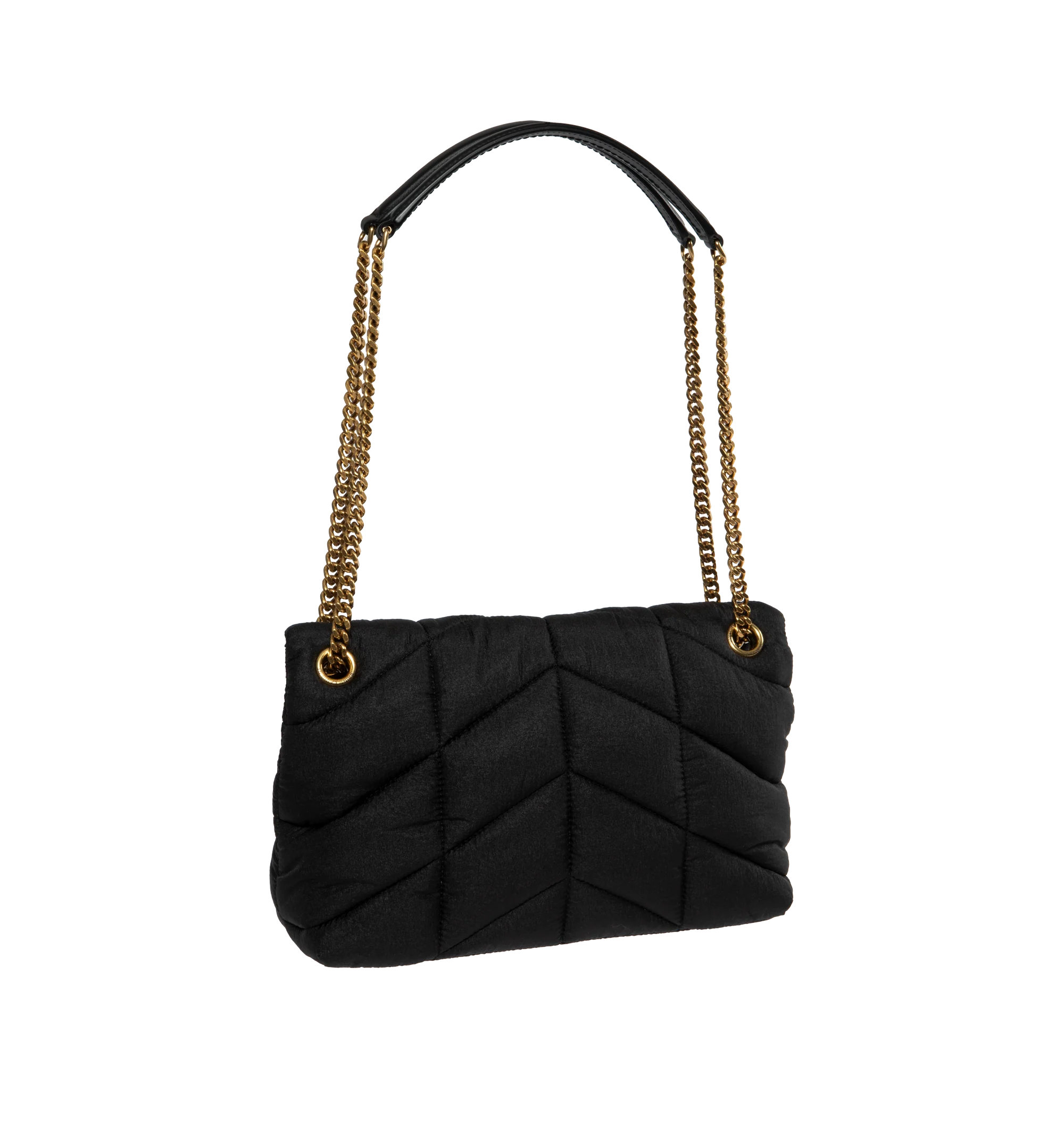 NMPUFFER SMALL NYLON AND LEATHER BAG