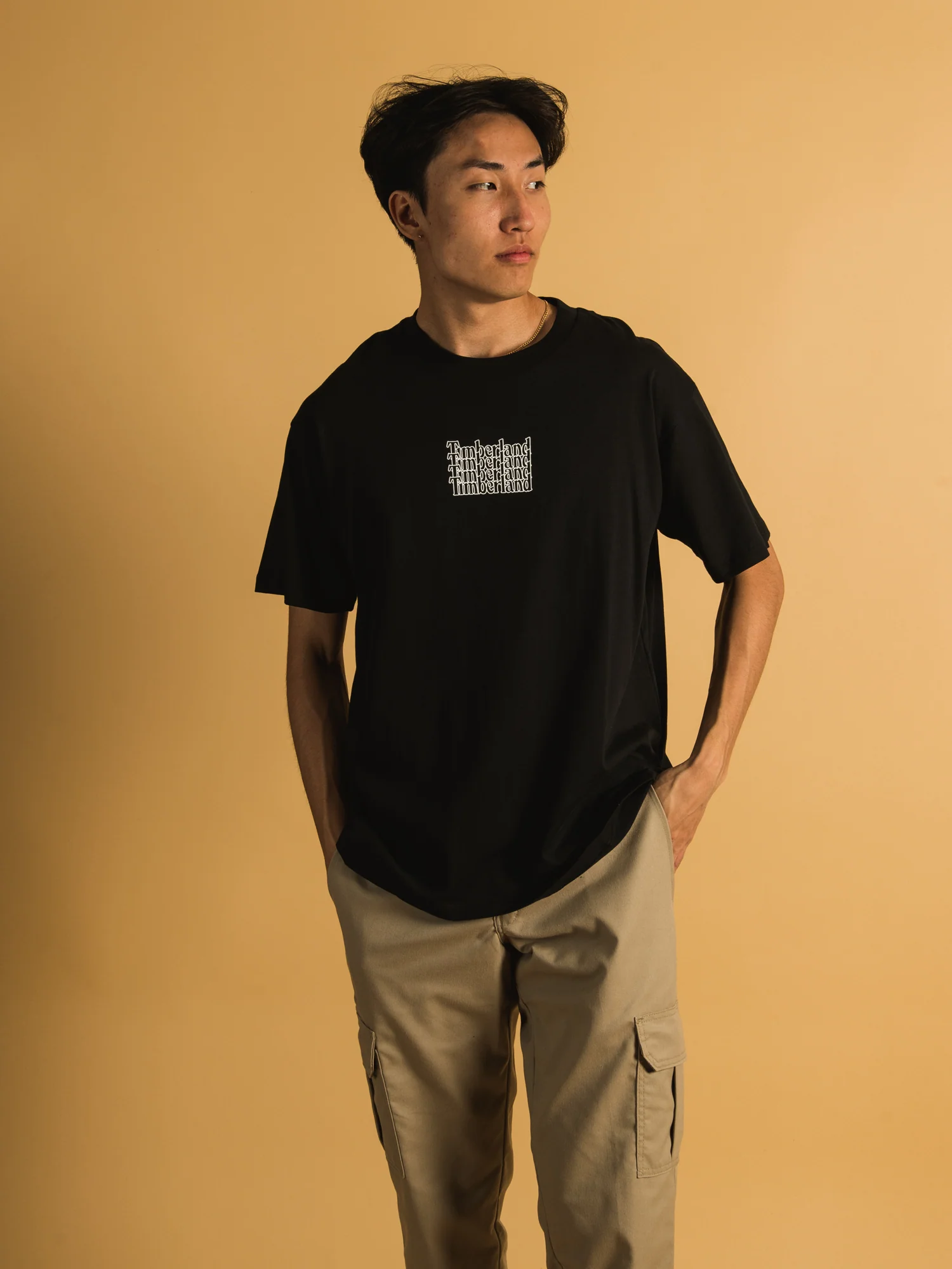 NMTIMBERLAND BACK TREE & LINEAR SHORT SLEEVE LOGO T-SHIRT