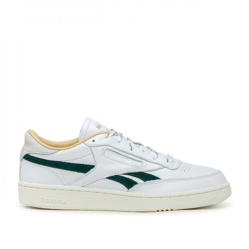 NMReebok Men's Club C Revenge Shoes - White / Forest Green / Gold Metallic