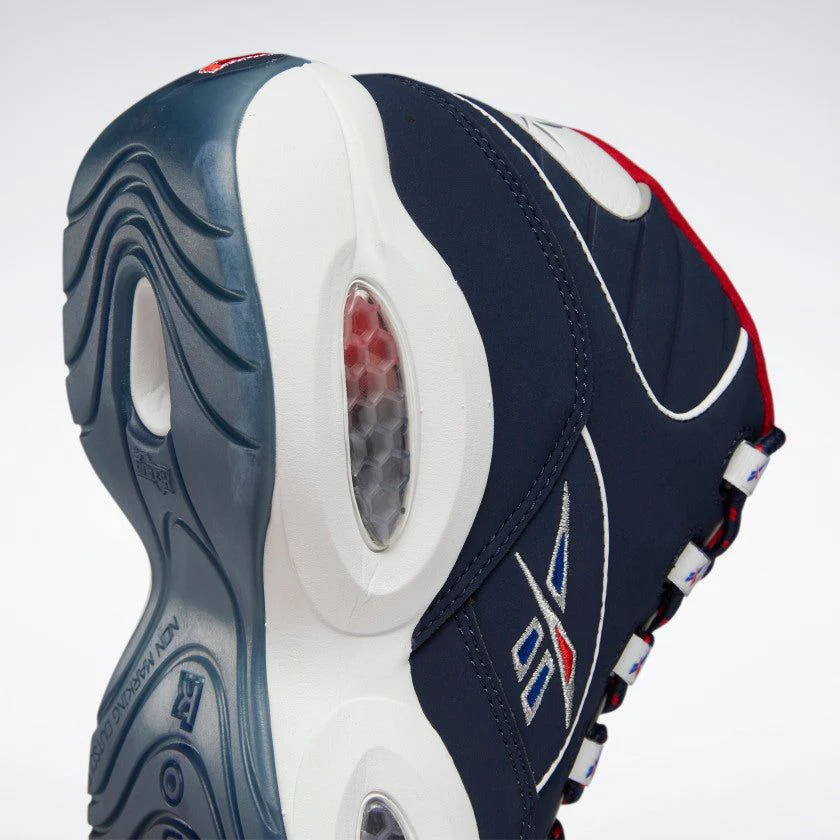 NMReebok Men's Question Mid Basketball Shoes - Vector Navy / Ftwr White / Vector Red
