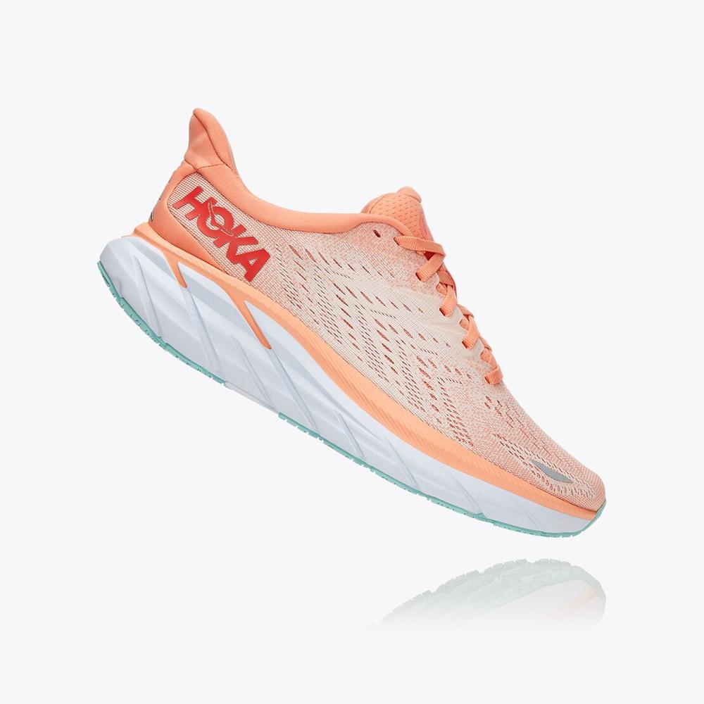 NMWomen's Clifton 8 - Cantaloupe / Silver Peony