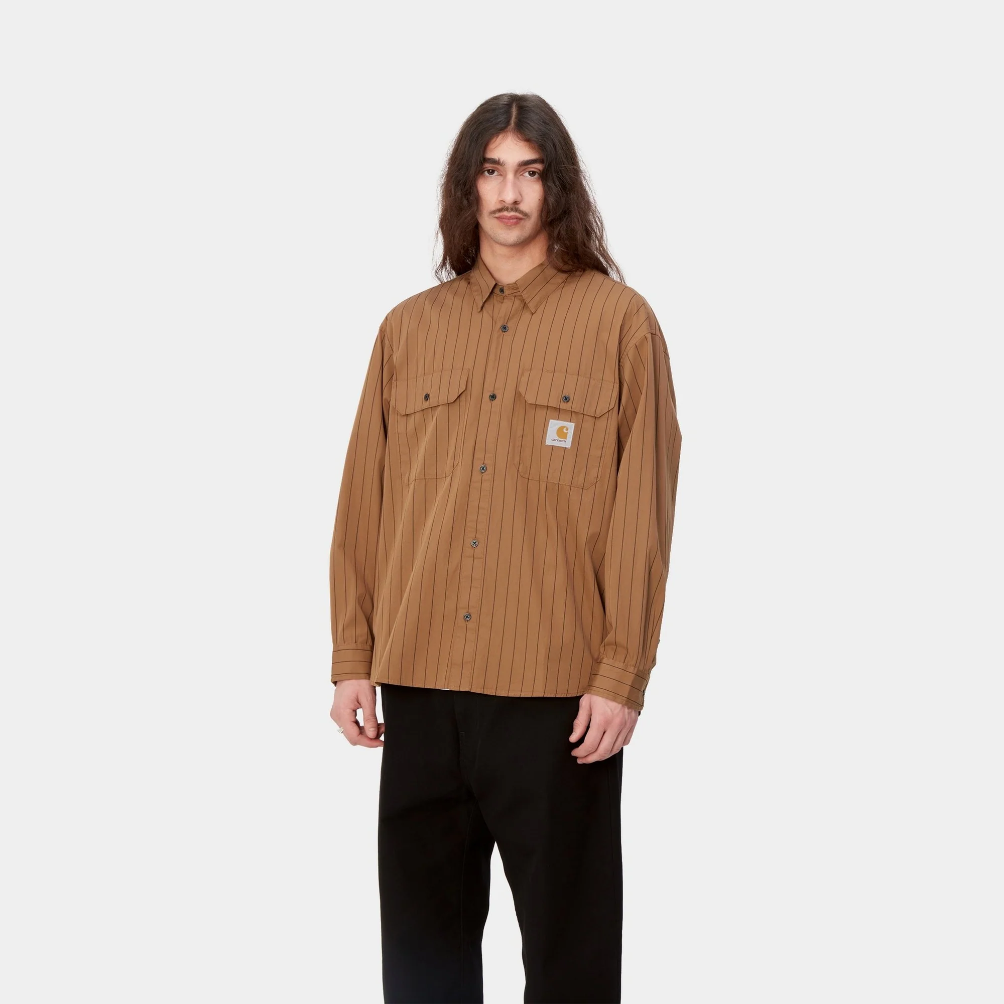 NMOrlean Stripe Shirt | Hamilton Brown / Black