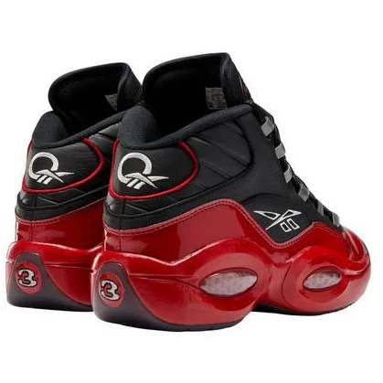 NMReebok Kid's Question Mid Street Sleigh Shoes - Black / Vector Red