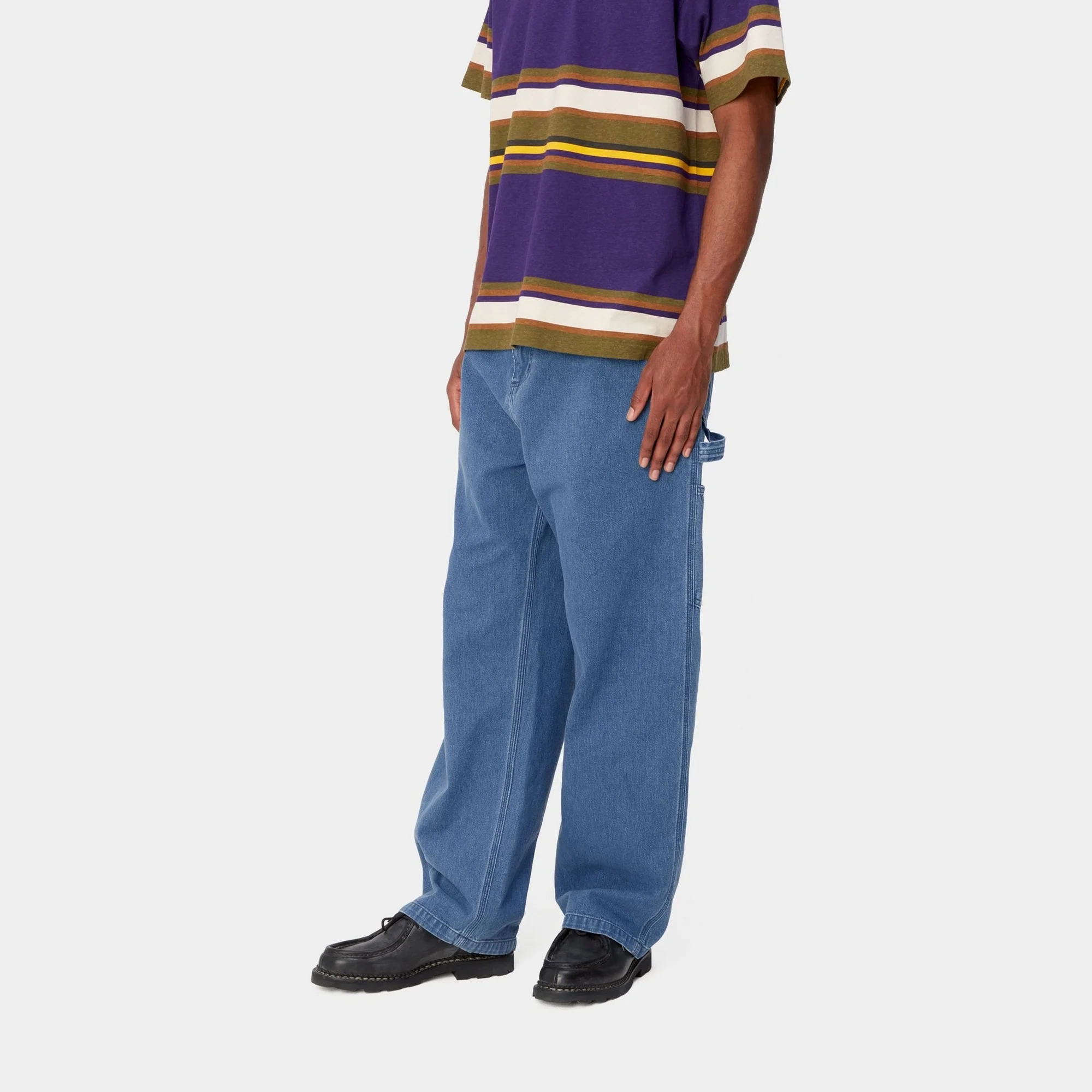 NMOG Loose Fit Single Knee Pant | Blue (heavy stone wash)