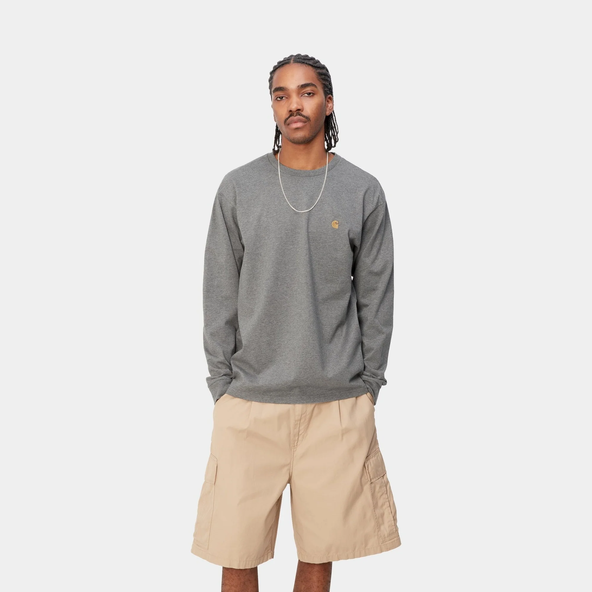 NMChase Long Sleeve T-Shirt | Dark Grey Heather