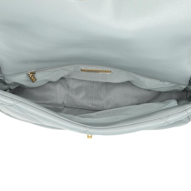 NMLambskin Quilted Medium Chanel 19 Flap Dark Grey