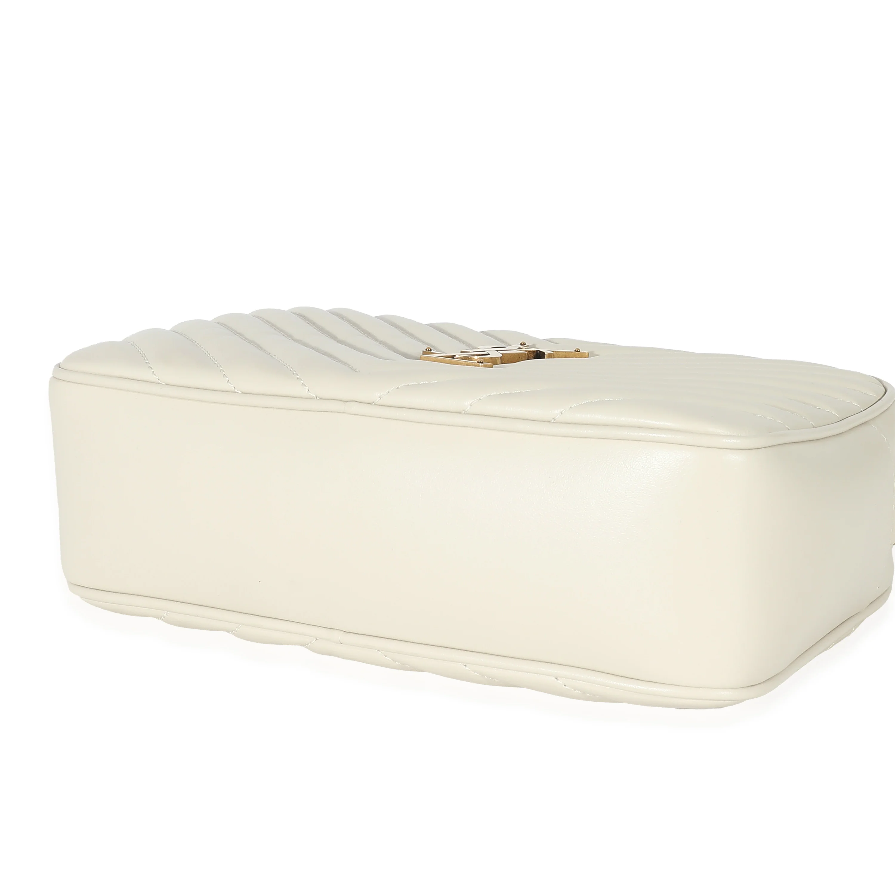 NMSaint Laurent Crema Soft Chevron Quilted Leather Lou Camera Bag