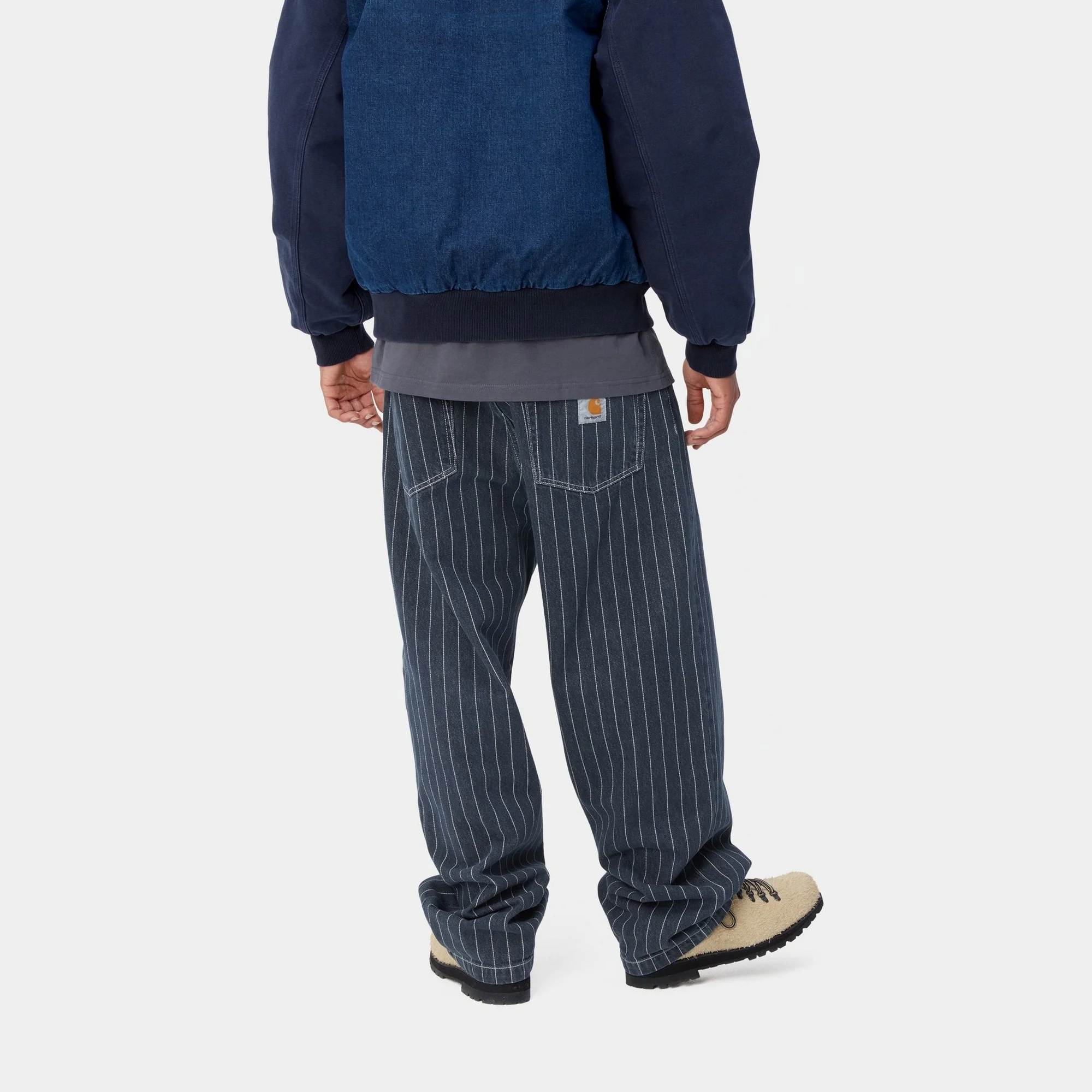 NMOrlean Stripe Pant | Blue / White (stone washed)