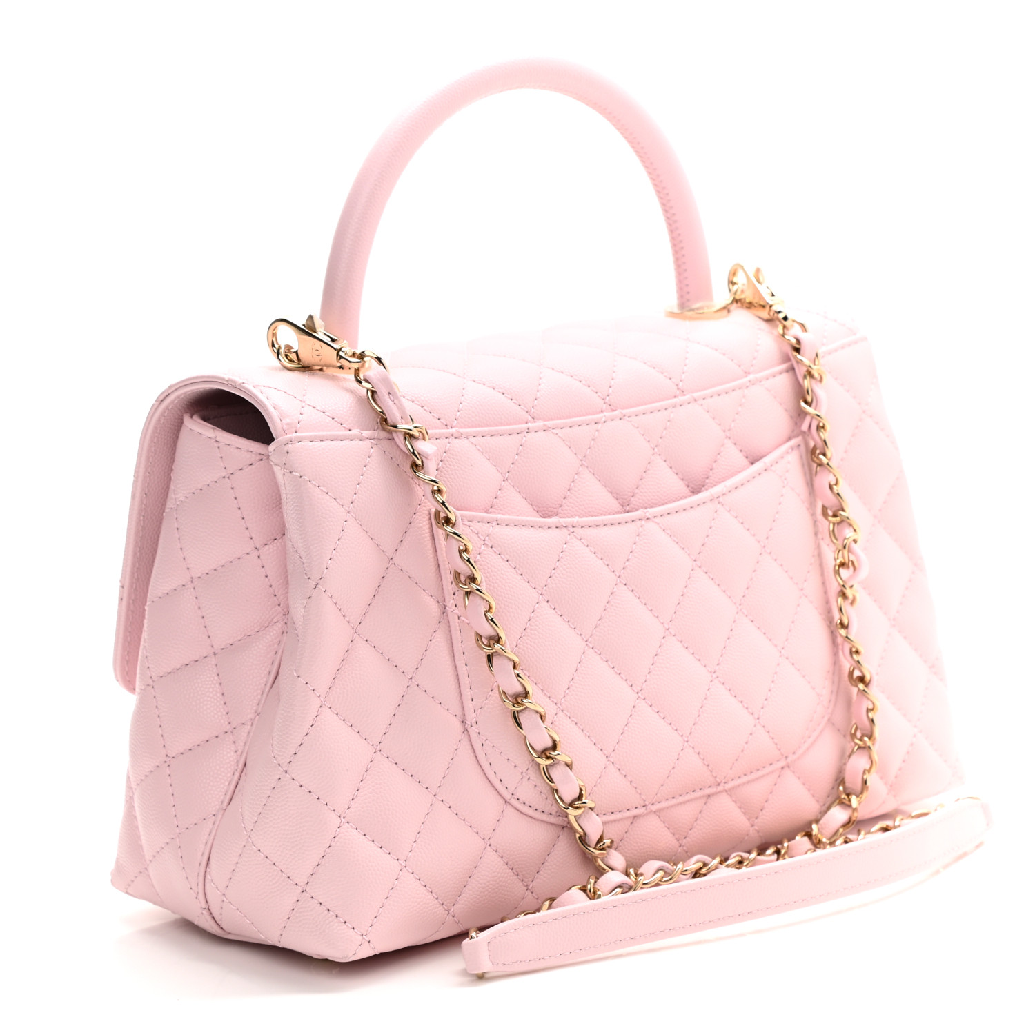 NMCaviar Quilted Small Coco Handle Flap Light Pink