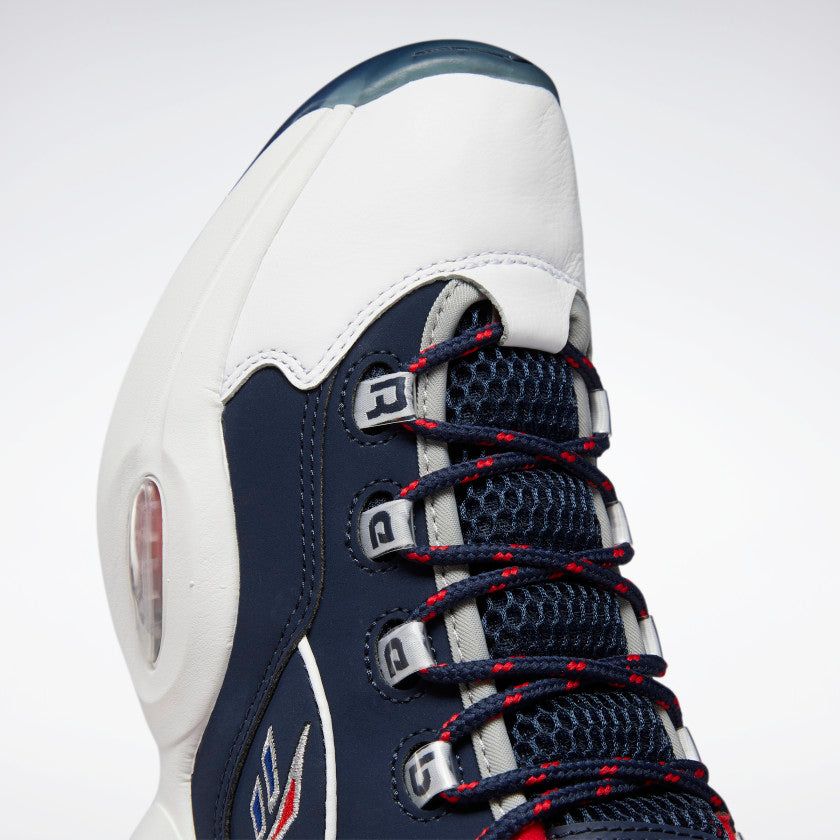 NMReebok Men's Question Mid Basketball Shoes - Vector Navy / Ftwr White / Vector Red