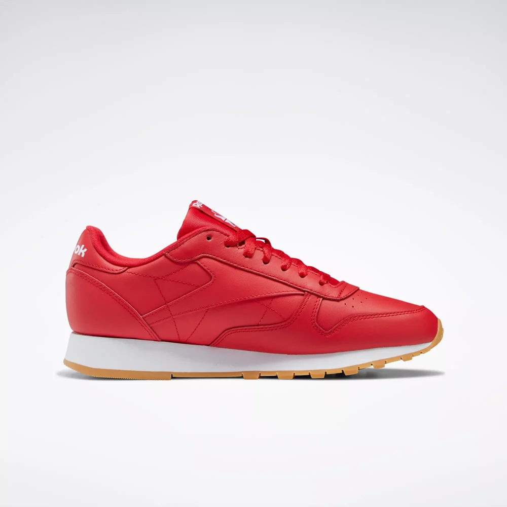NMReebok Men's Classic Leather Shoes - Vector Red / Ftwr White / Rubber Gum