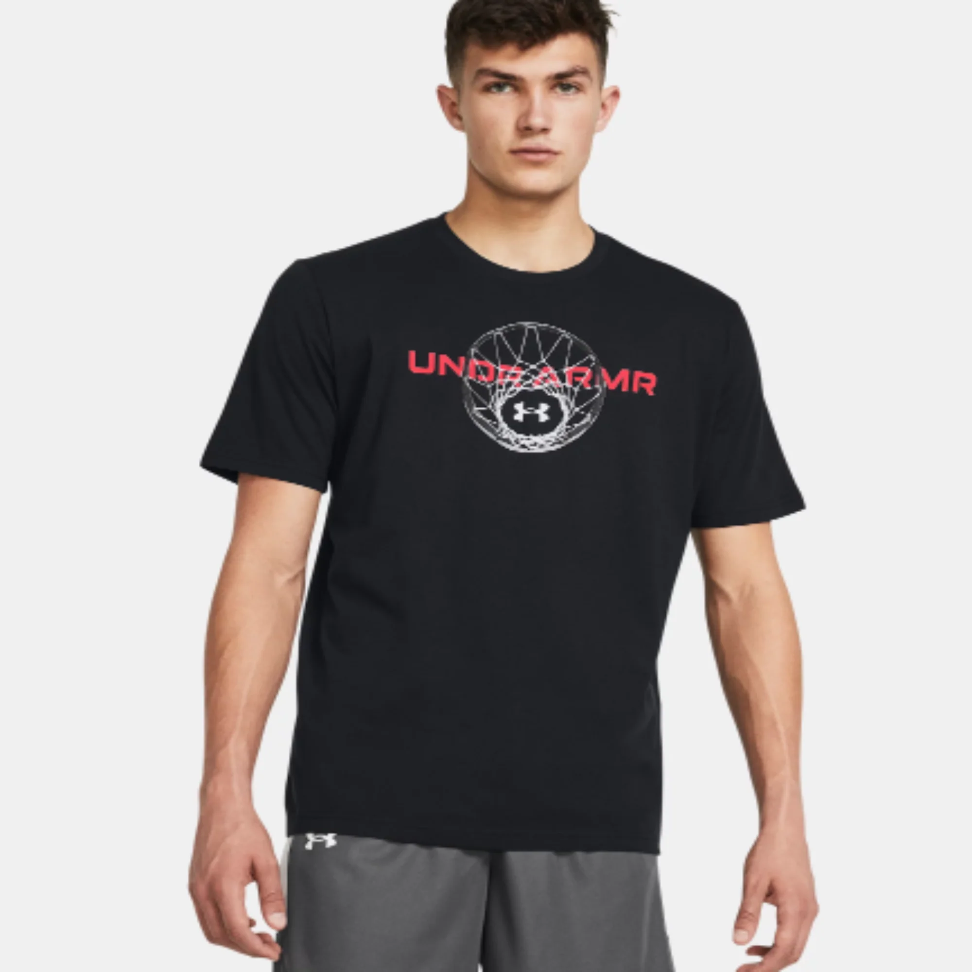 NMMen's Under Armour Basketball Net Wordmark Short Sleeve