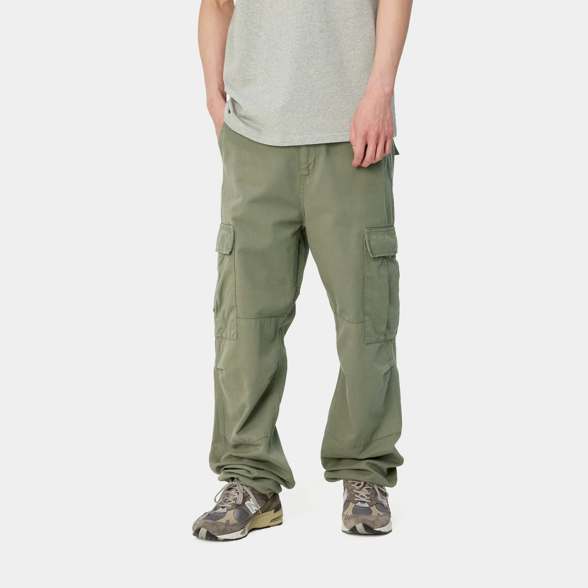 NMRegular Cargo Pant - Garment Dyed Twill | Dollar Green