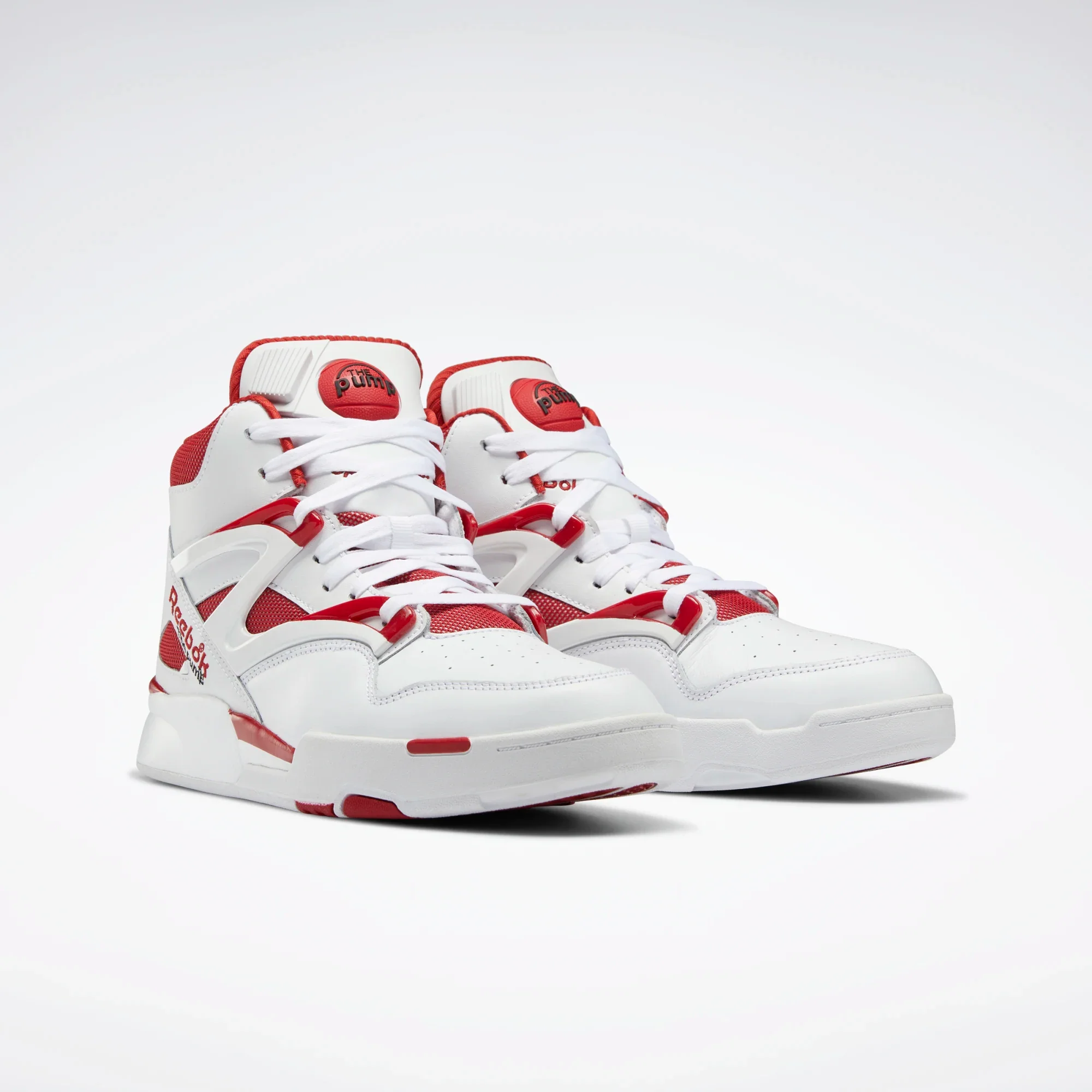 NMReebok Men's Pump Omni Zone II Shoes - Ftwr White / Flash Red / Core Black