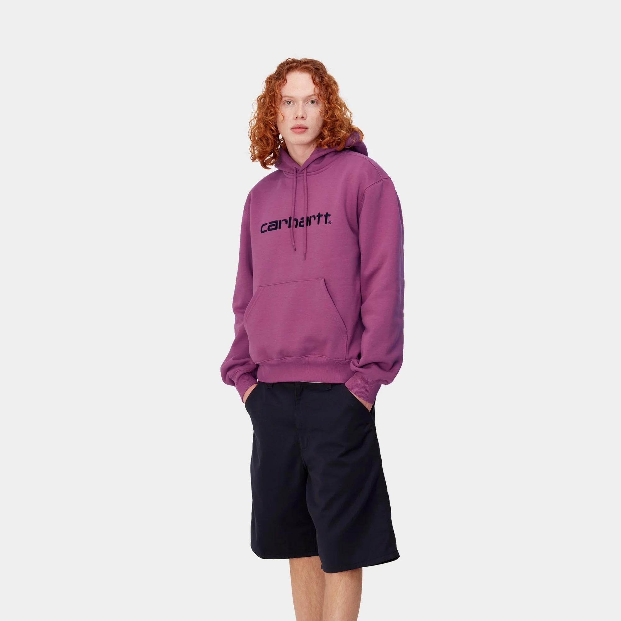 NMHooded Carhartt Sweatshirt | Magenta / Black