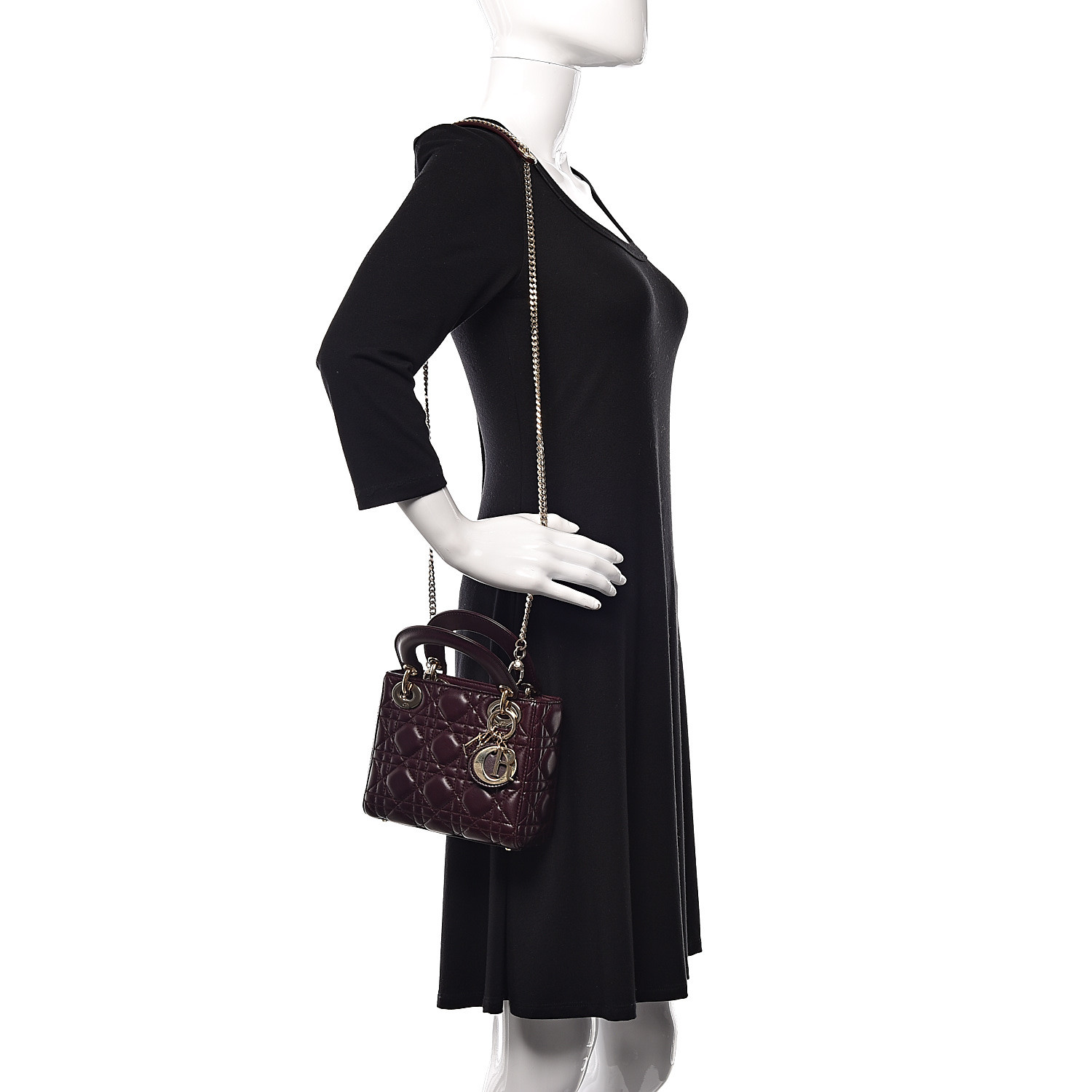 NMLambskin Cannage Mini Lady Plum