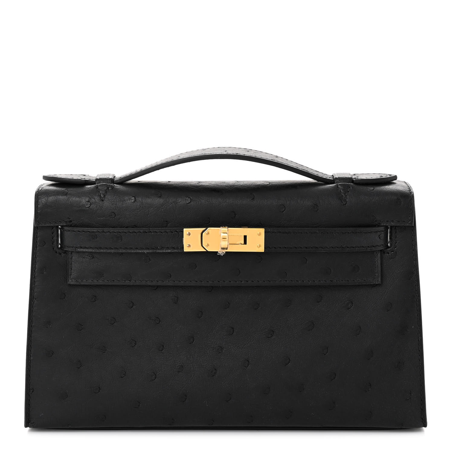 NMOstrich Kelly Pochette Black