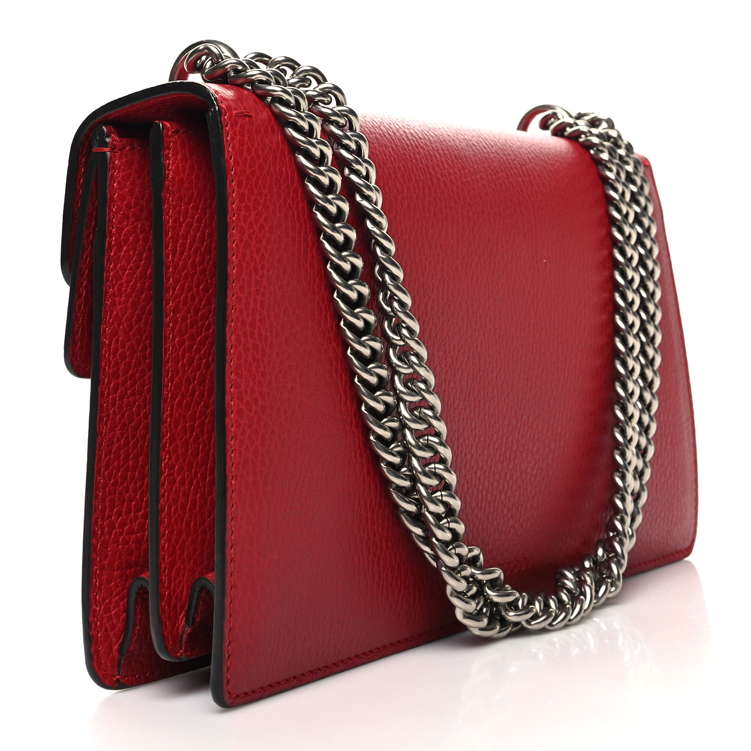 NMPebbled Calfskin Small Dionysus Shoulder Bag Red