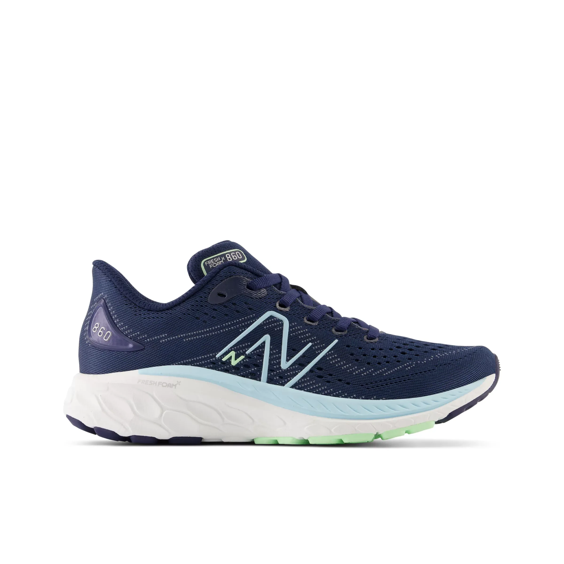 NMFresh Foam X 860v13 - NB Navy with Bleach Blue and Green Aura