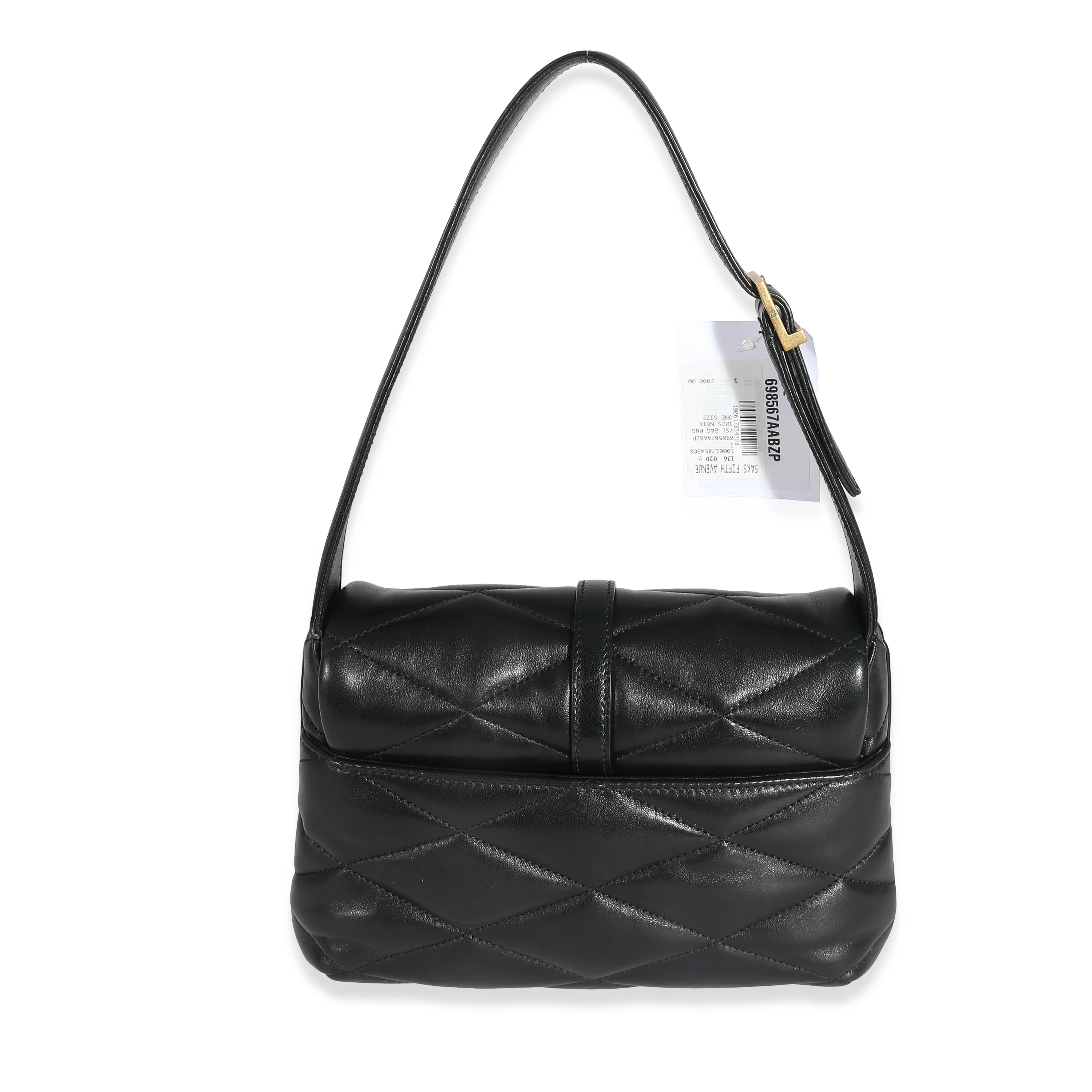 NMSaint Laurent Black Quilted Lambskin Le 57 Hobo