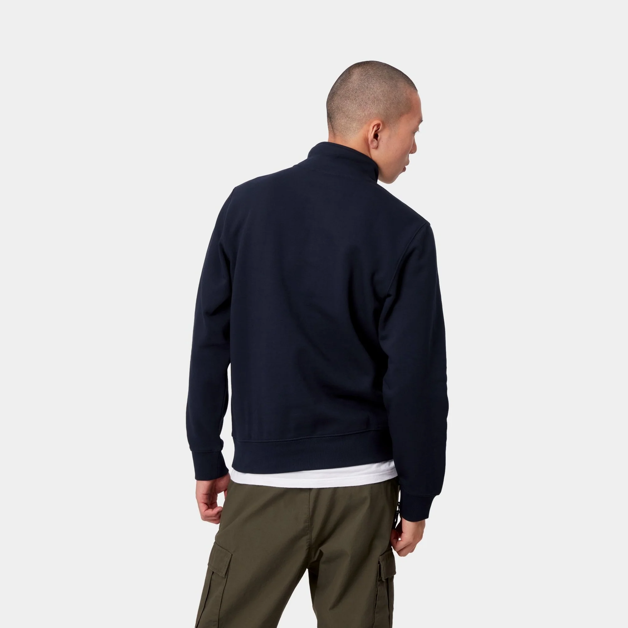 NMChase Neck Zip Sweatshirt | Dark Navy