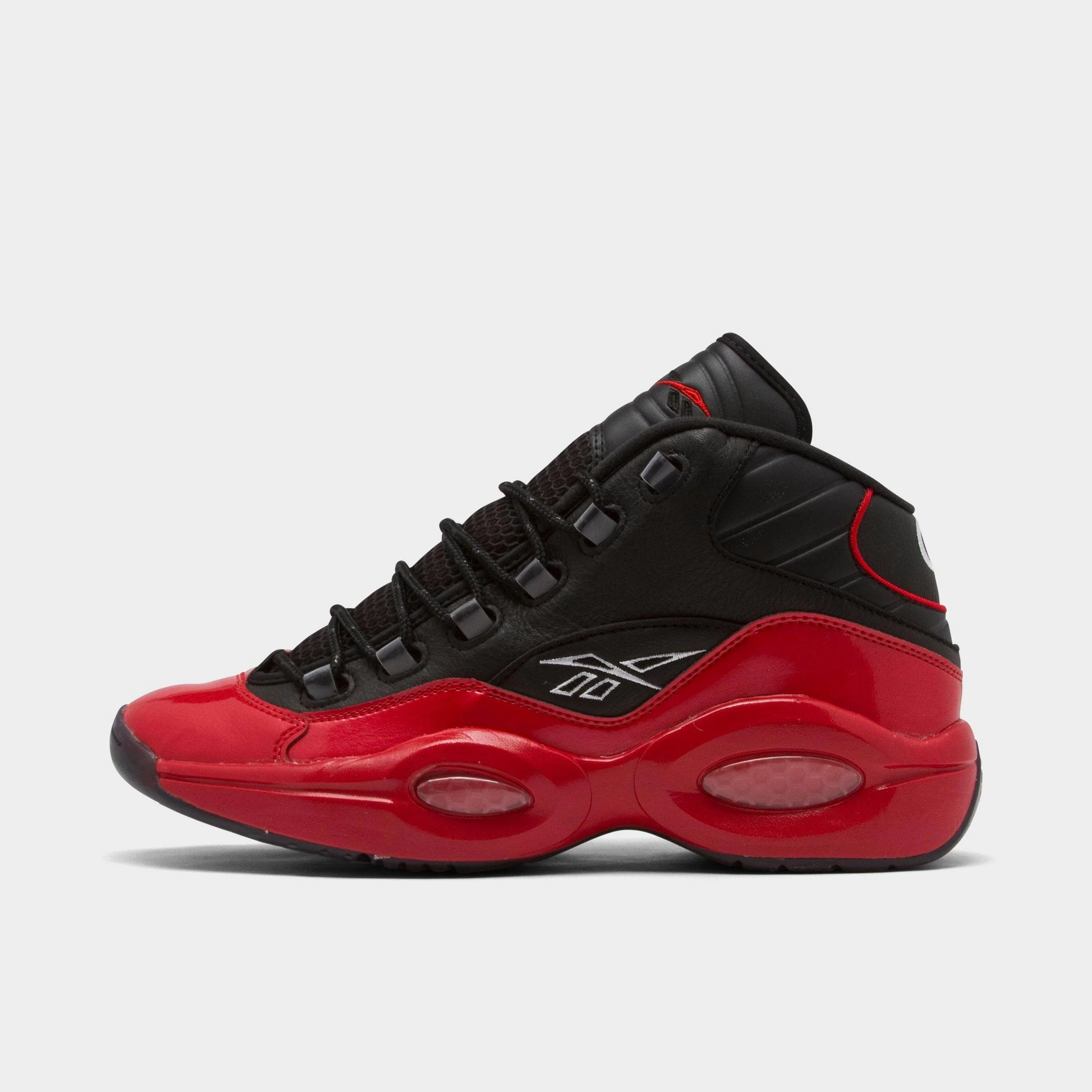 NMReebok Kid's Question Mid Street Sleigh Shoes - Black / Vector Red