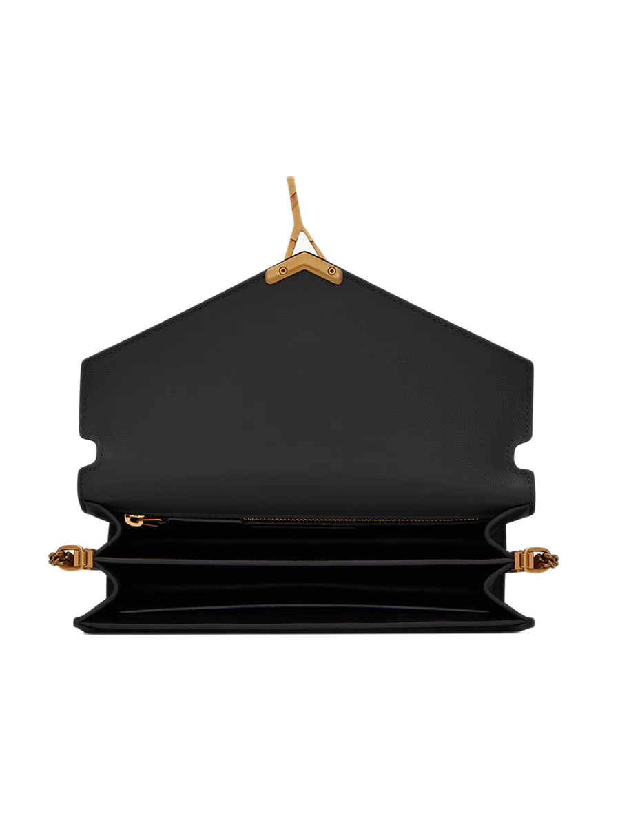 NMCassandra Medium Chain Bag in Grain de Poudre Embossed Leather