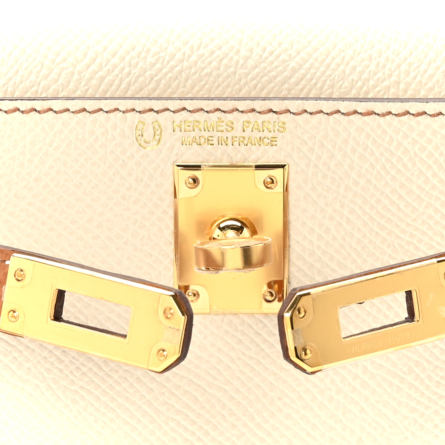 NMEpsom Horseshoe Mini Kelly Sellier 20 Craie Gold