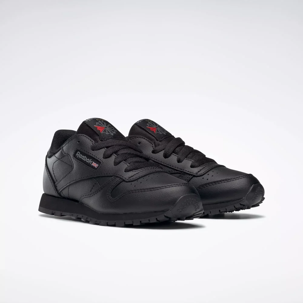NMReebok Kid's Classic Leather PS Shoes - All Black
