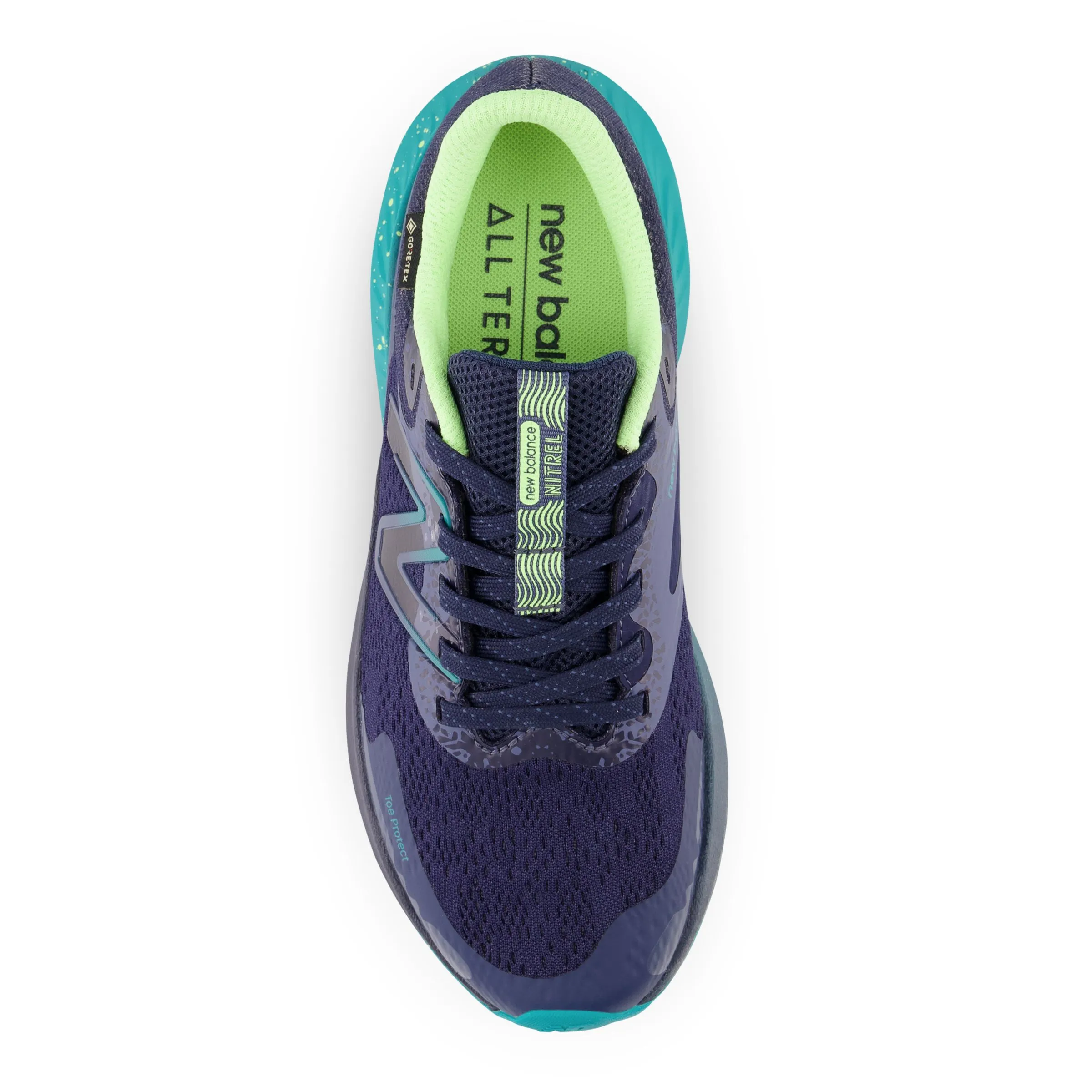 NMDynaSoft Nitrel v5 GTX - Natural Indigo with Electric Teal and Bleached Lime Glo